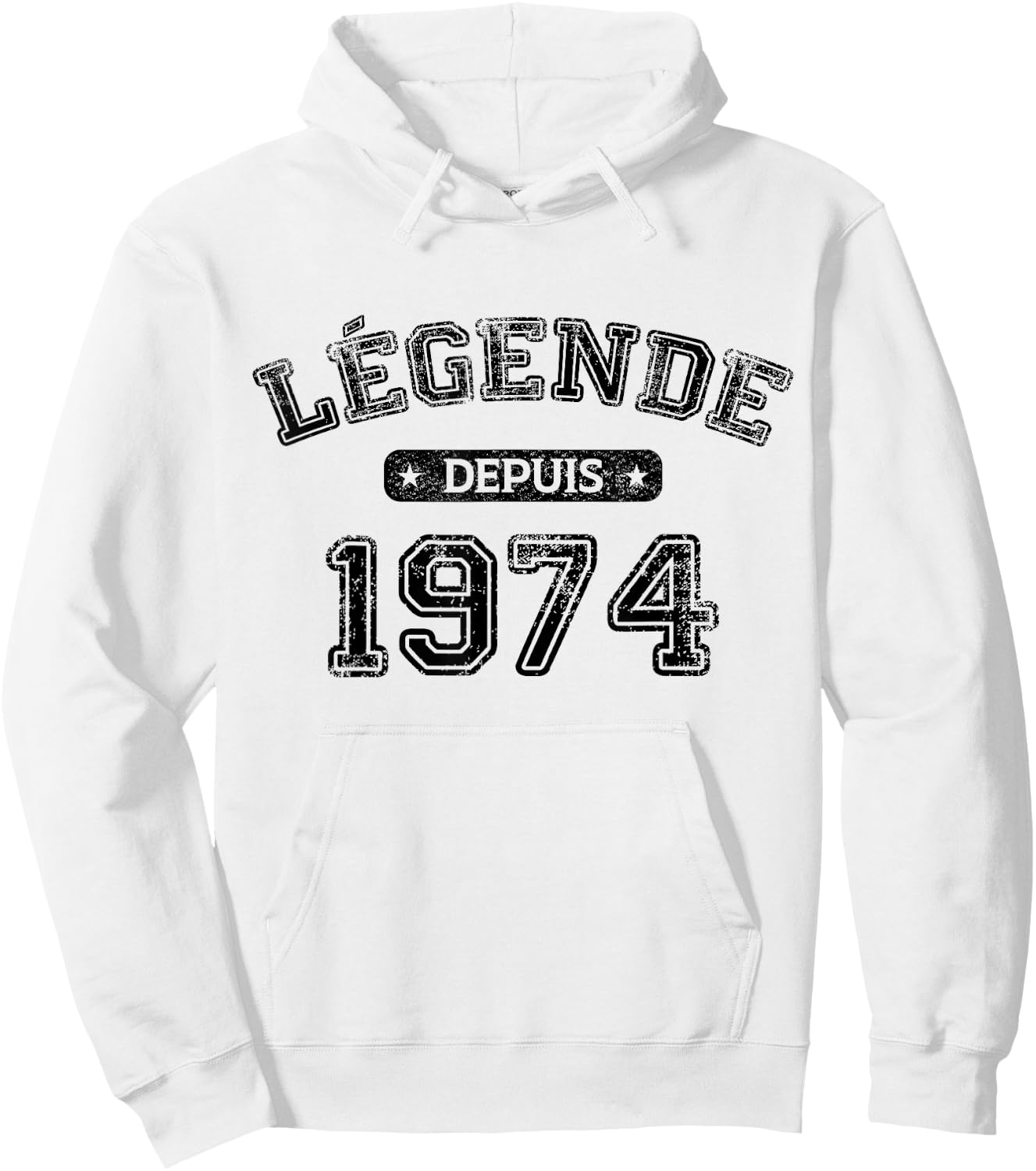Birthday 50 Years Legend Since 1974 Birthday , grey, S Hoodie - Hoodie | White