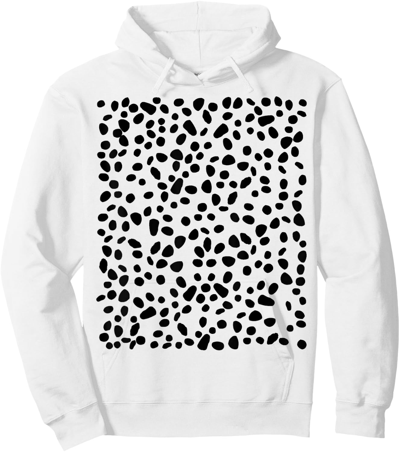 spotted white with black polka dots Dalmatian Hoodie - Hoodie | White