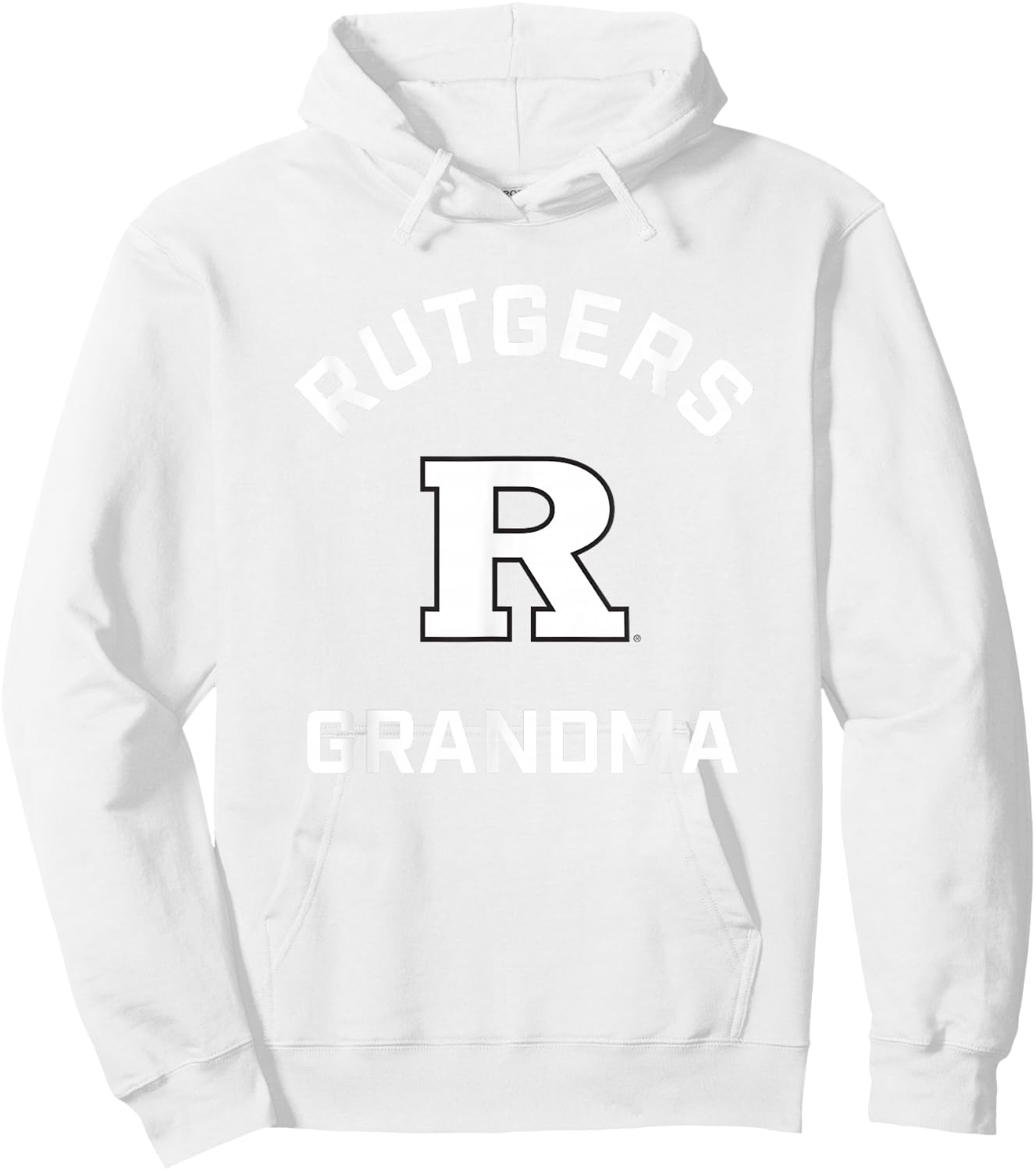 Rutgers University Scarlet Knights Arched Grandma Hoodie - Hoodie | White