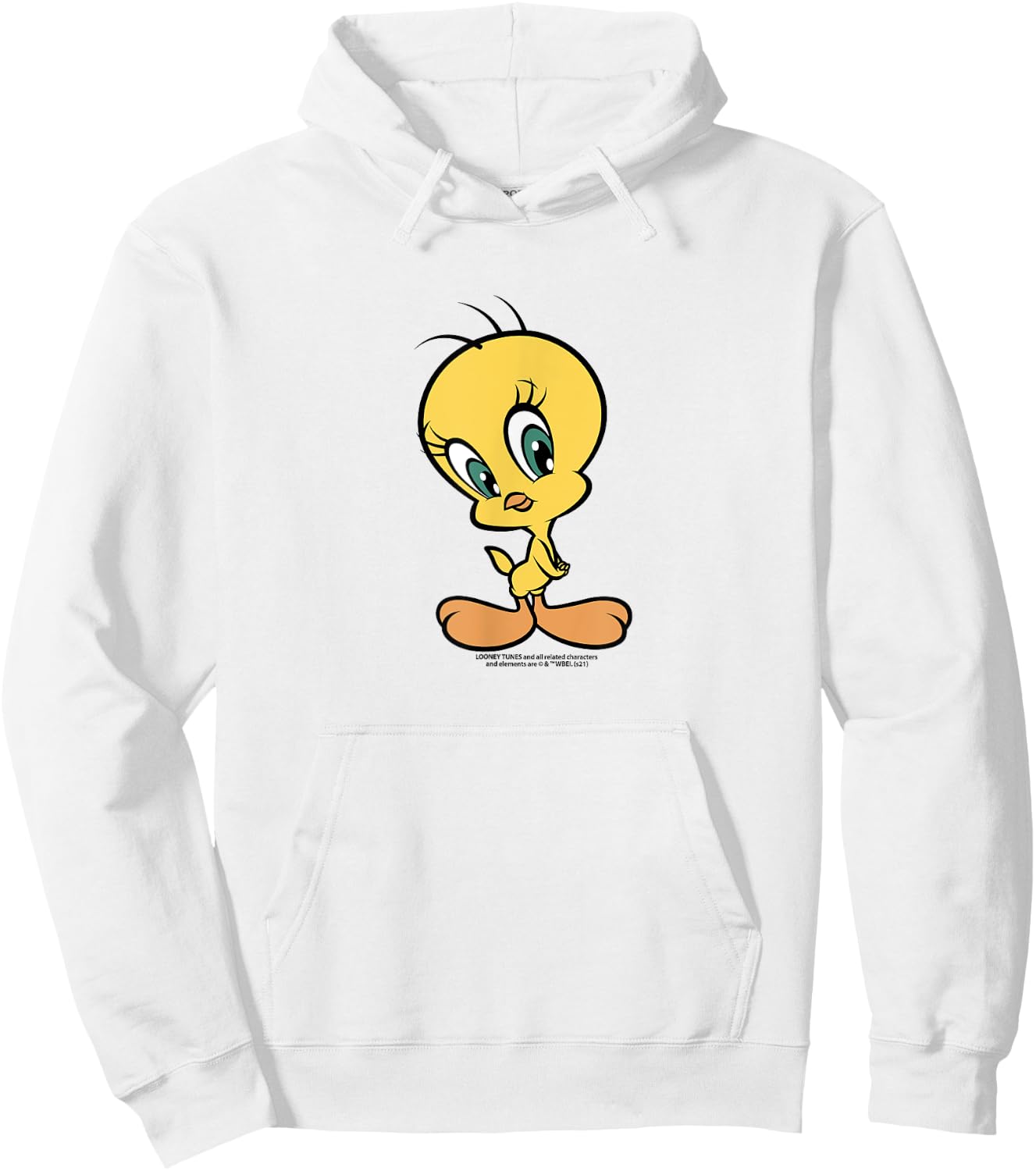 Looney Tunes Tweety Bird Cute Portrait Folded Hands Hoodie - Hoodie | White