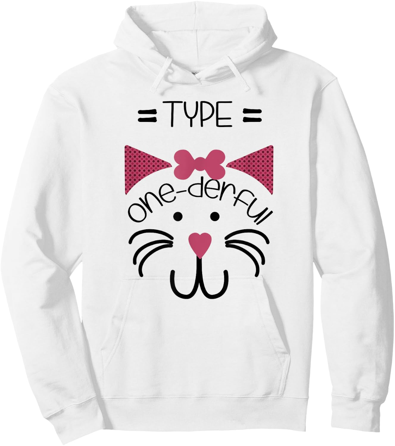 Type one-derful Cat Type1 diabetes shirt for kid t1 T1D girl Hoodie - Hoodie | White