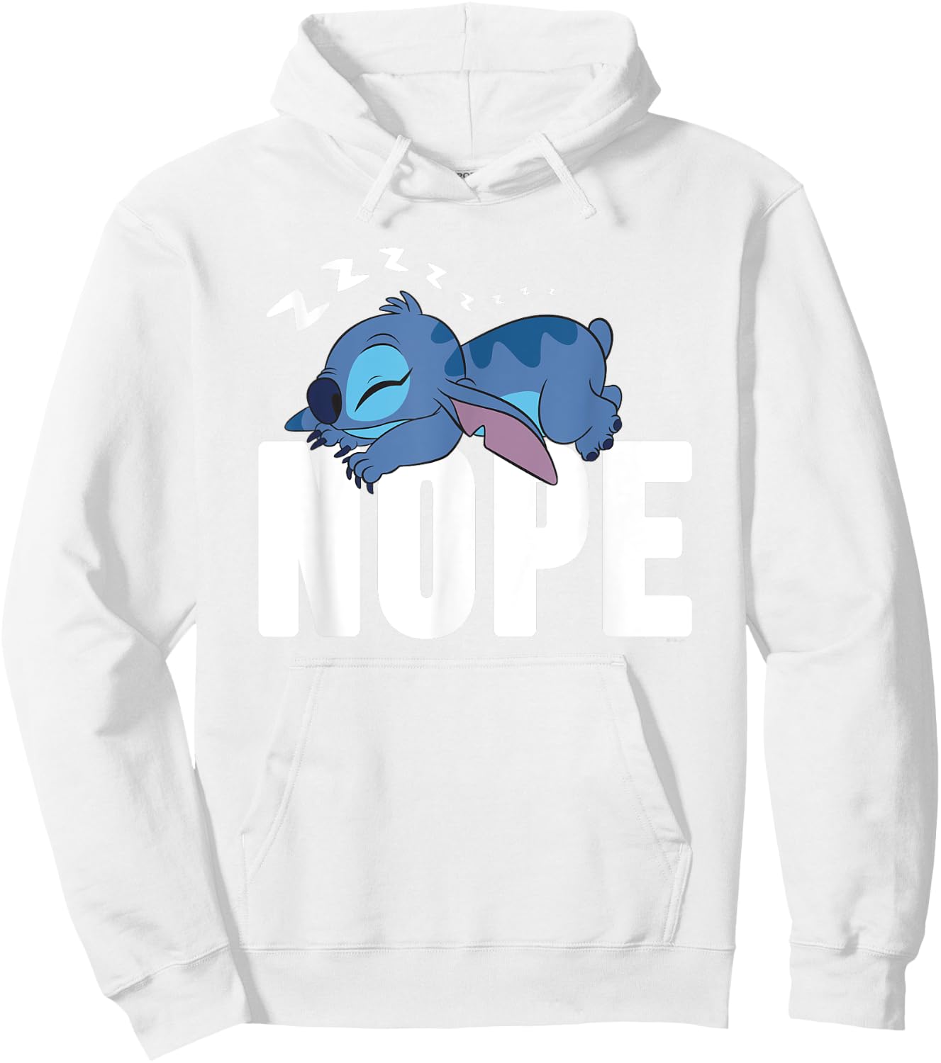 Lilo And Stitch Nope Nightdress Hoodie - Hoodie | White