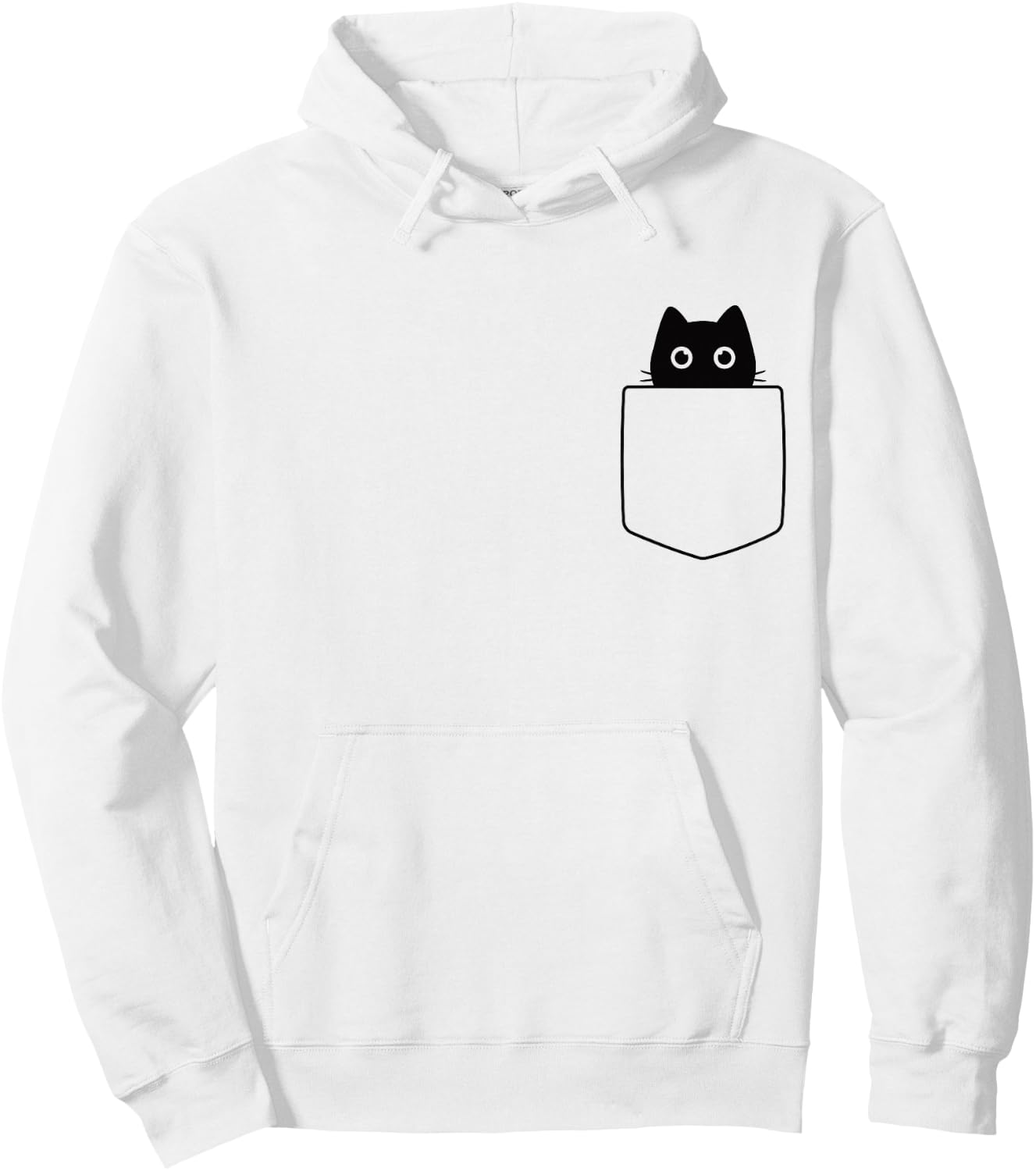 Cat in Pocket Shirt for Kids Women Men Funny Cute Cats Lover Hoodie - Hoodie | White