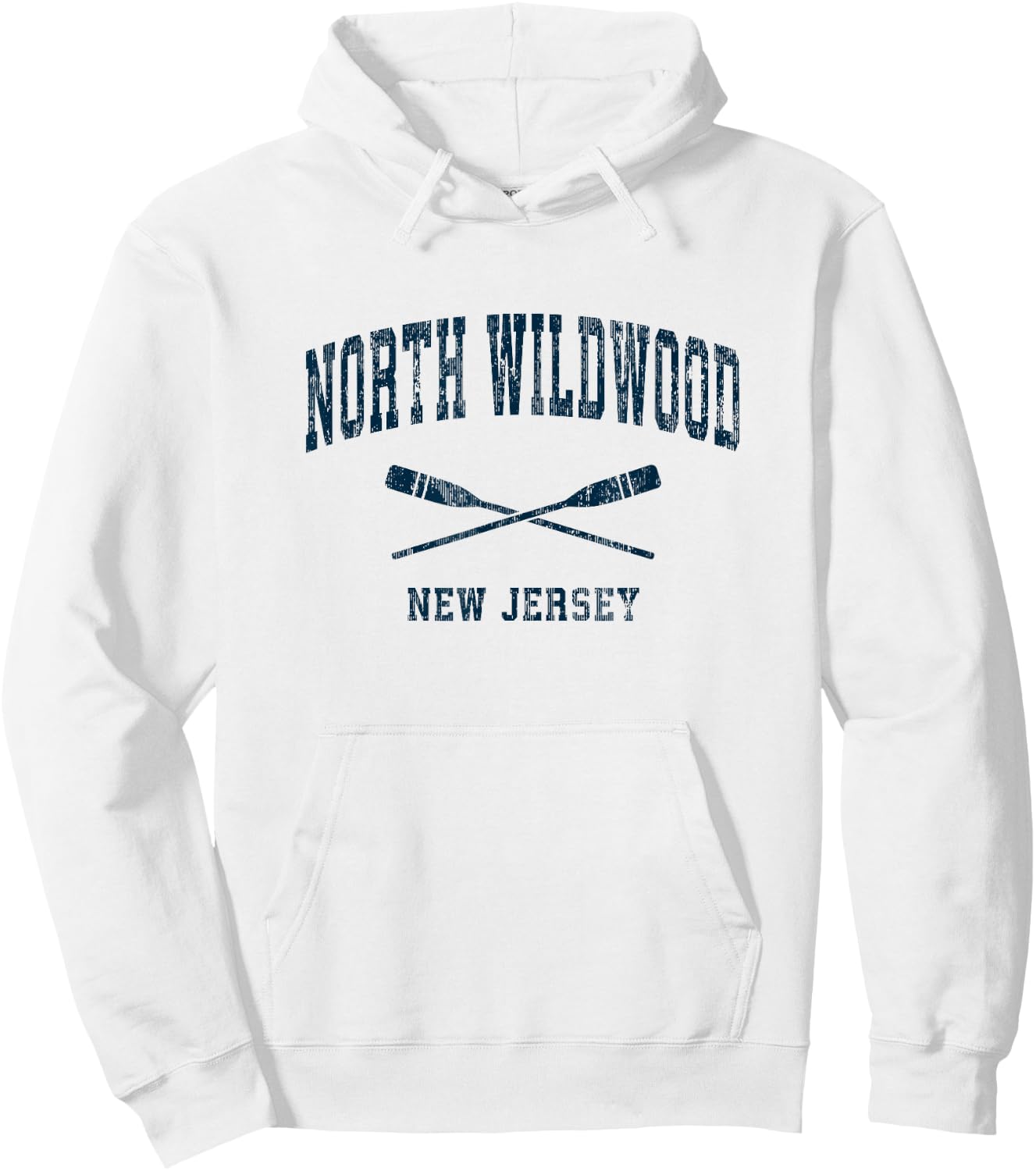 North Wildwood New Jersey Vintage Nautical Paddles Sports Oa Hoodie - Hoodie | White