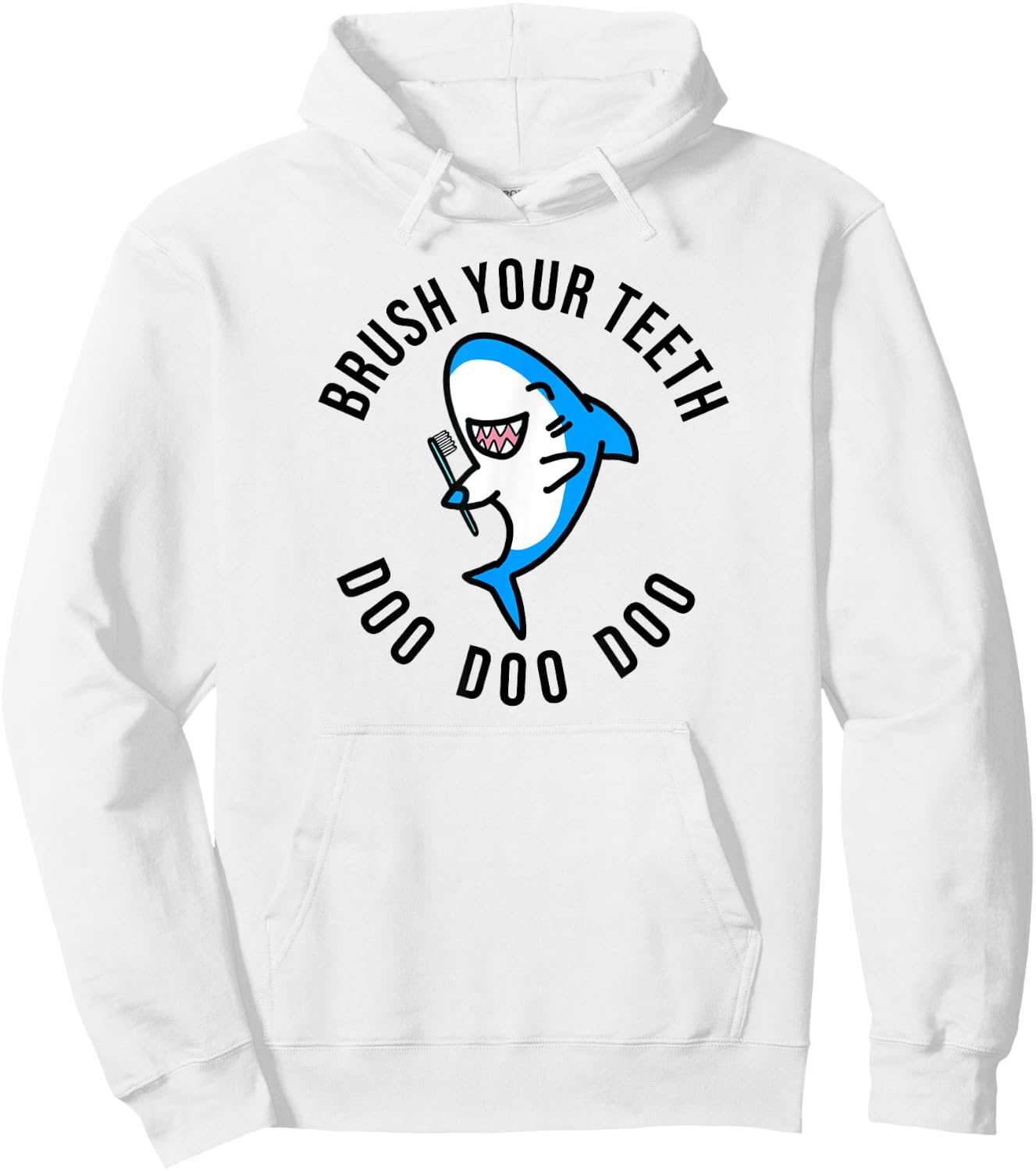 Funny dental shark brush teeth dentist hygienist assistant Hoodie - Hoodie | White