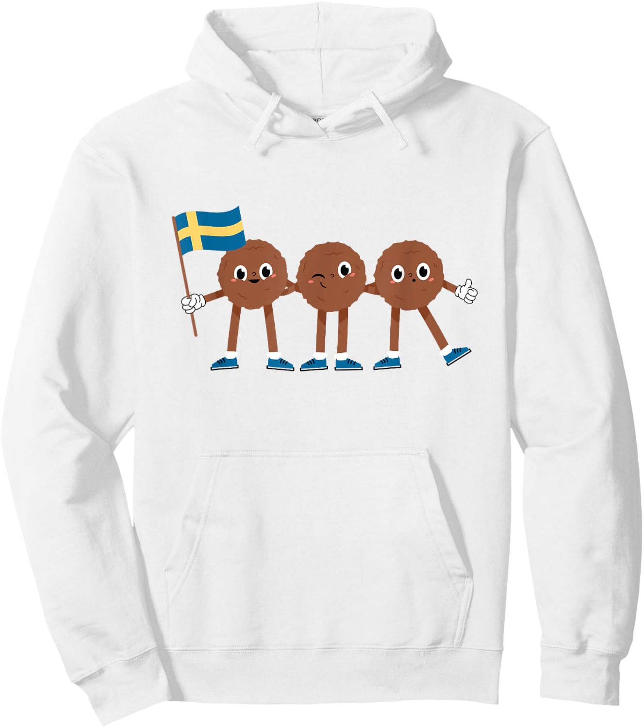 Swedish Flag and Meatballs Hoodie - Hoodie | White