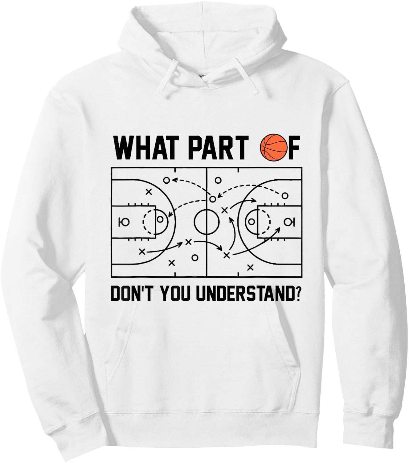 What Part Of Don't You Understand Basketball Coach Tactic Hoodie - Hoodie | White