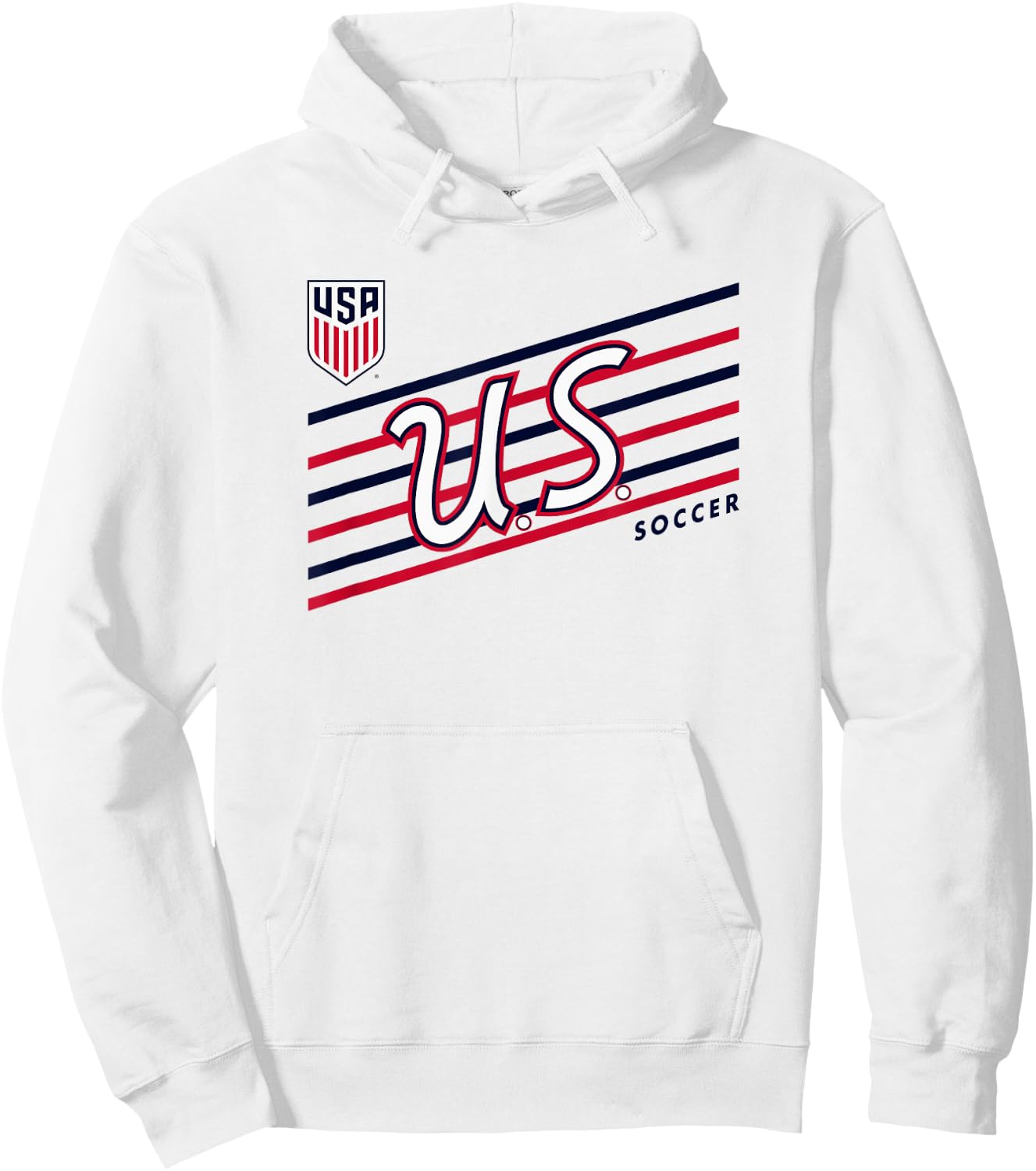 U.S. Soccer Retro Perform Gray USMNT Officially Licensed Hoodie - Hoodie | White