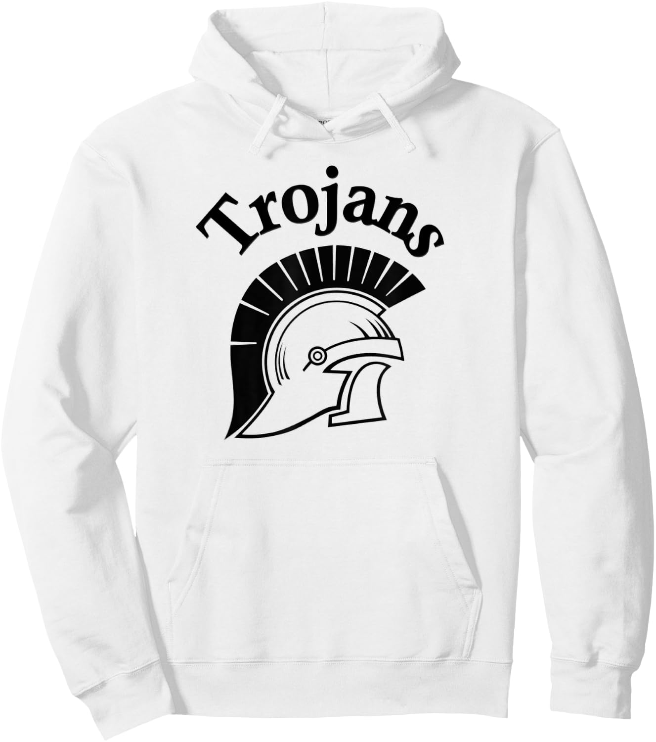 Trojans team - Black Logo Hoodie - Hoodie | White