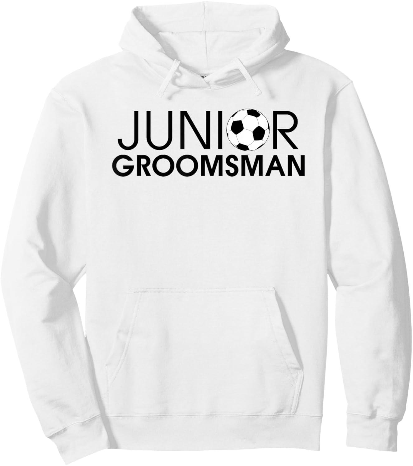 Junior Groomsman Soccer Ball Wedding Hoodie - Hoodie | White