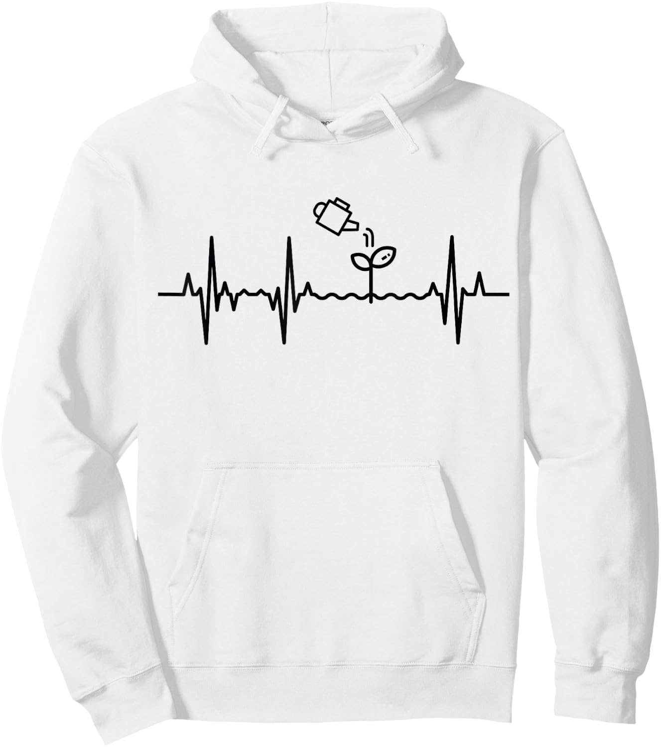 Ligne cardiaque de jardinage Fréquence cardiaque Hoodie - Hoodie | White