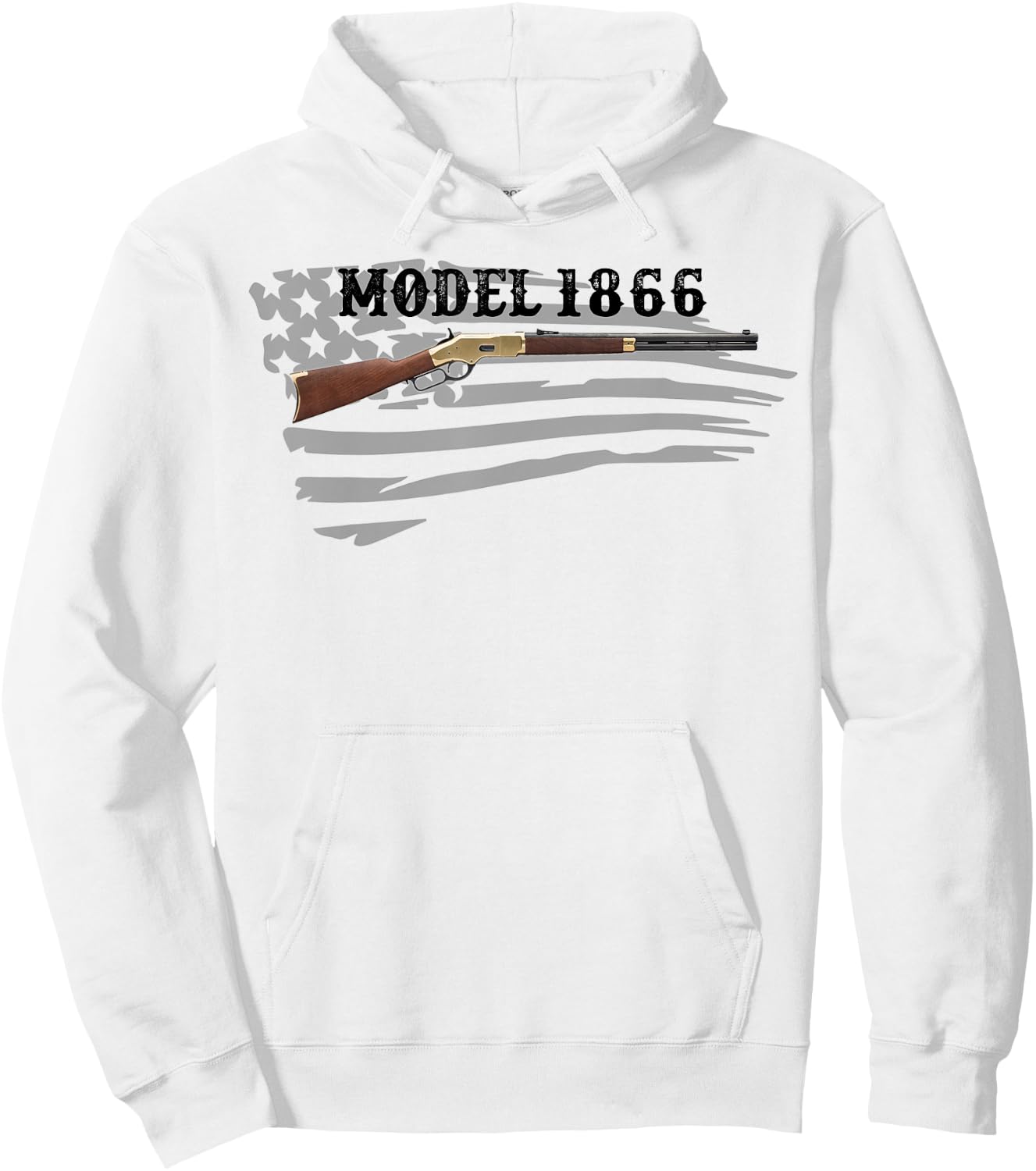 Model 1866 Lever Action Rifle Hoodie - Hoodie | White