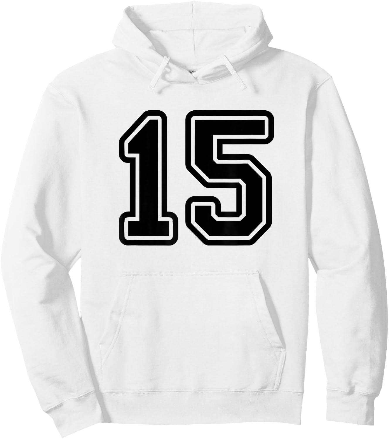Sport Team Number #15 Hoodie - Hoodie | White