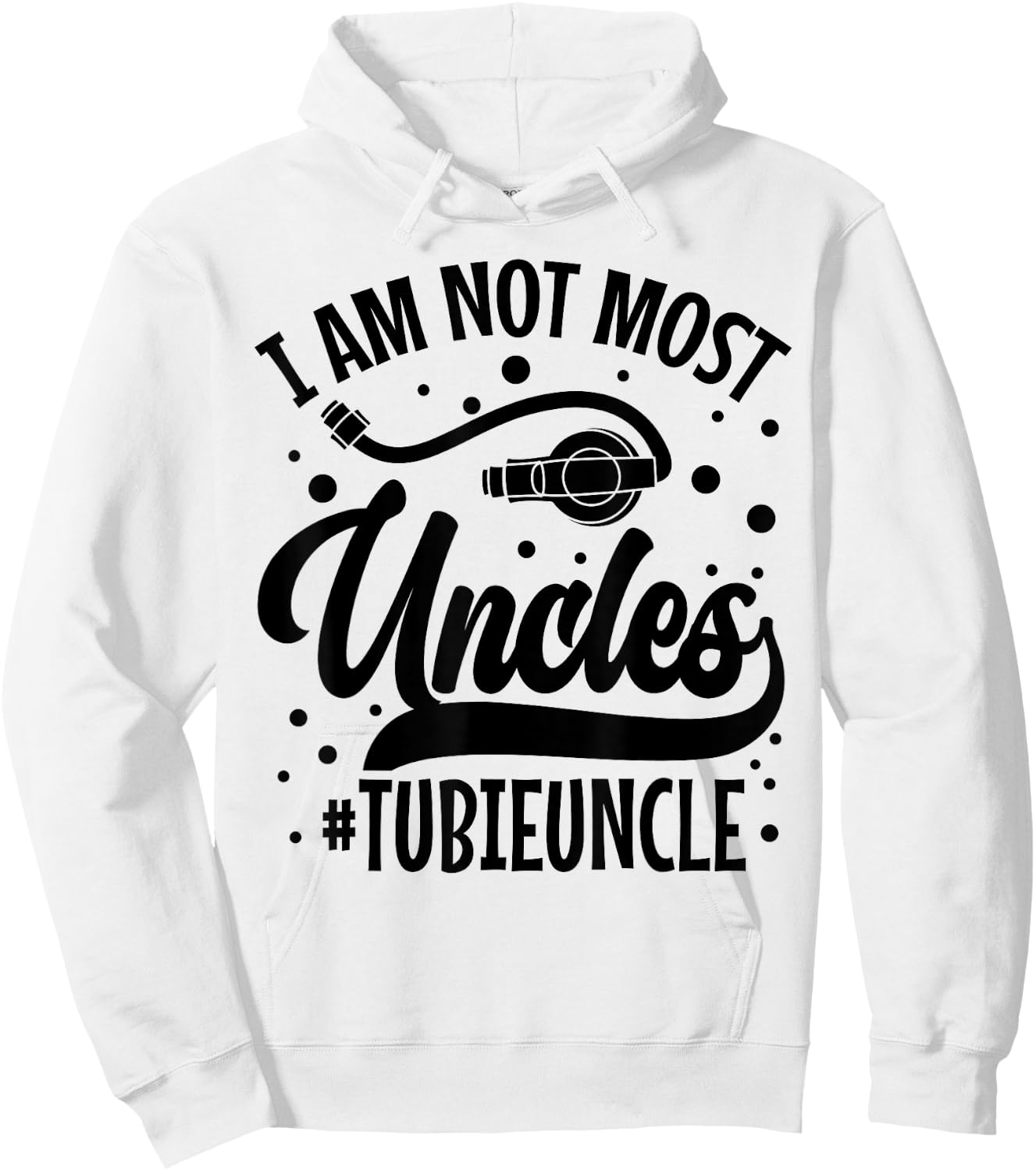 Gtube Accessories for Babies Tubie Uncle Feeding Tube Hoodie - Hoodie | White