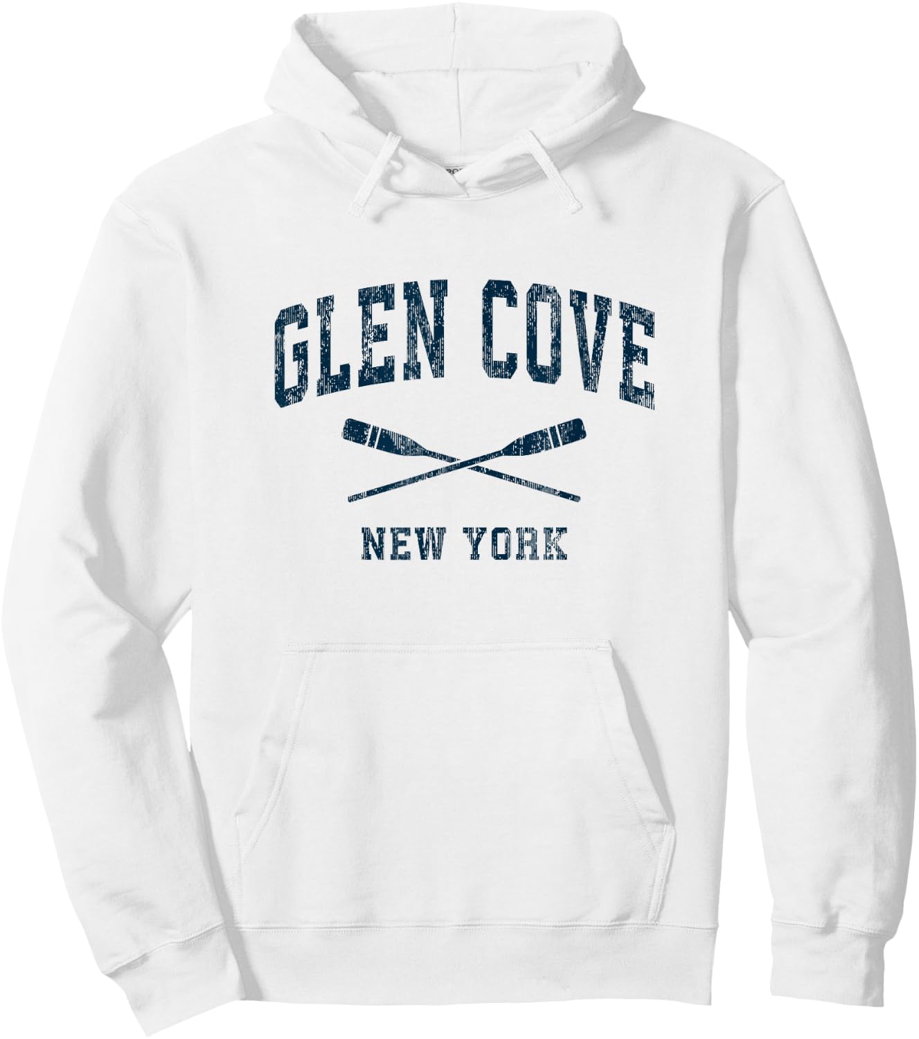 Glen Cove New York Vintage Nautical Paddles Sports Oars Hoodie - Hoodie | White