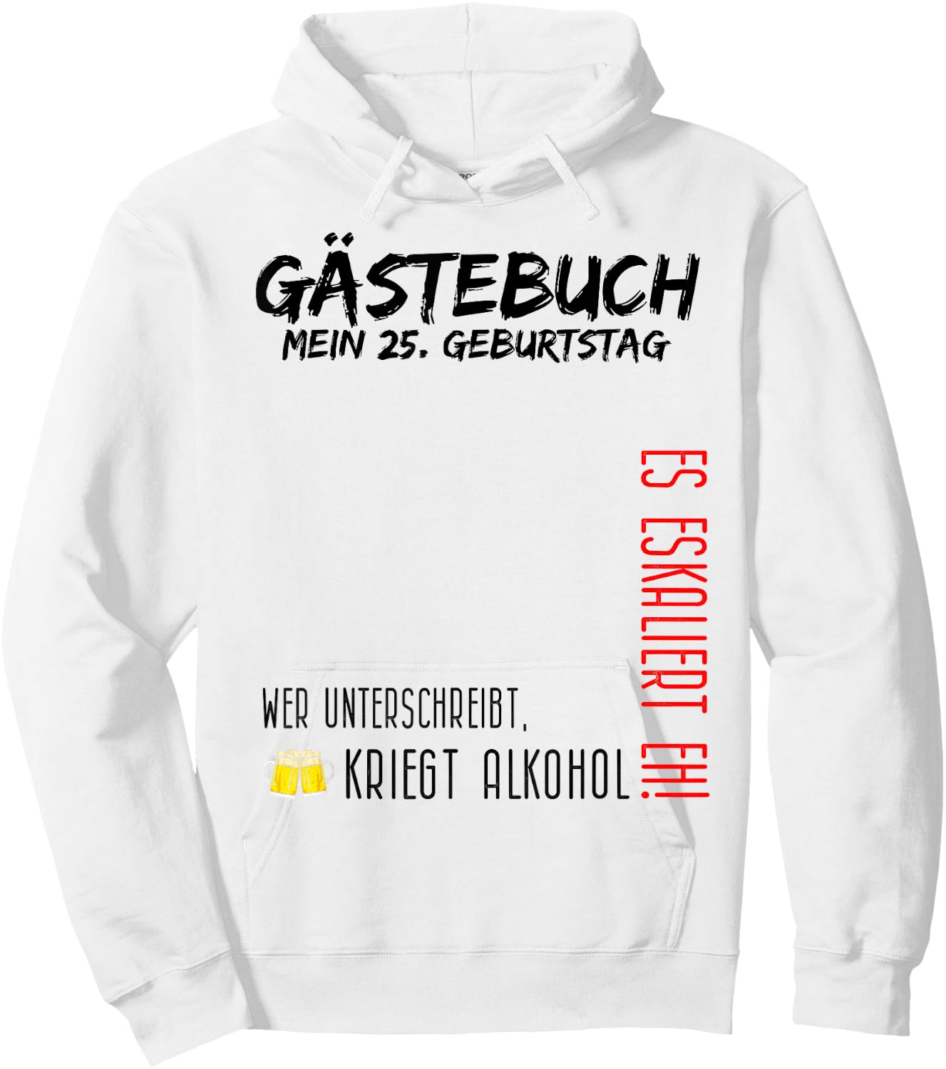 Old sock, old box? 25th birthday and the guest book Hoodie - Hoodie | White