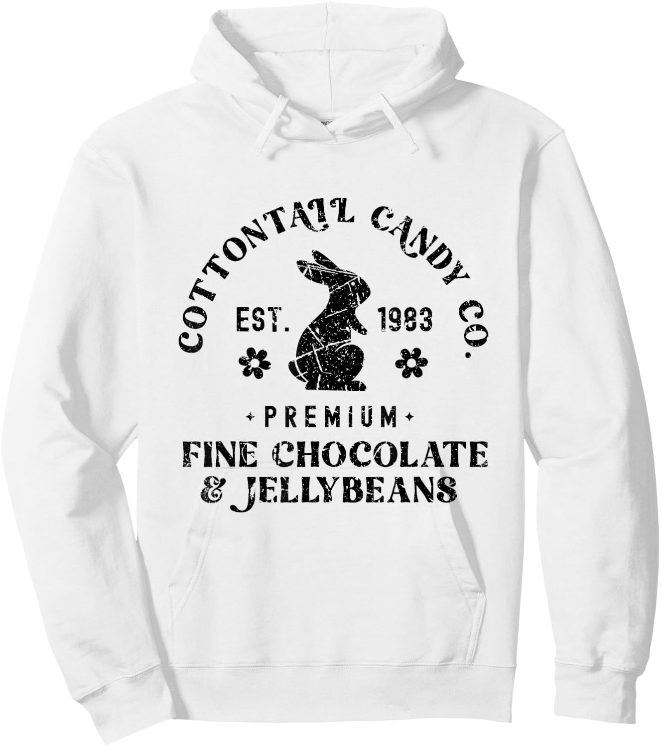 Cotton Tale Candy Co. Vintage Funny Springtime Easter Hoodie - Hoodie | White