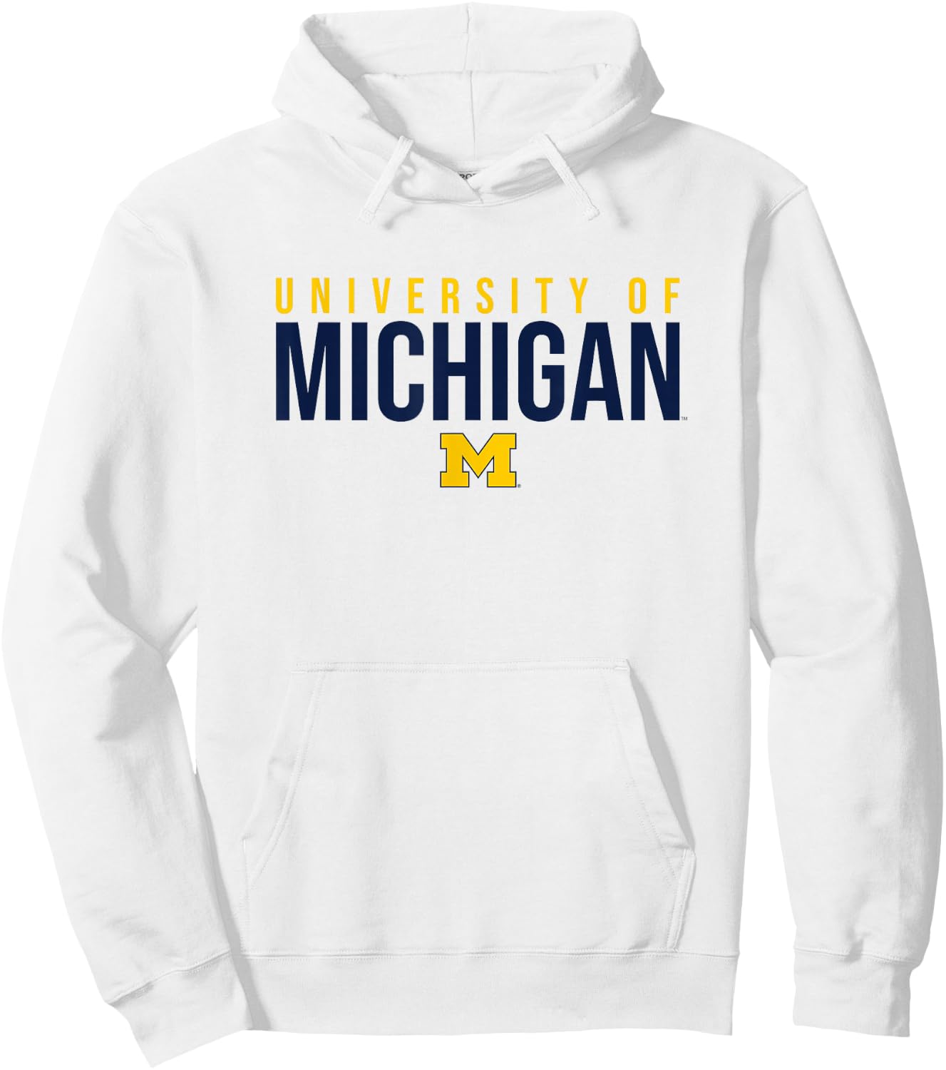 University of Michigan Wolverines Stacked Hoodie - Hoodie | White