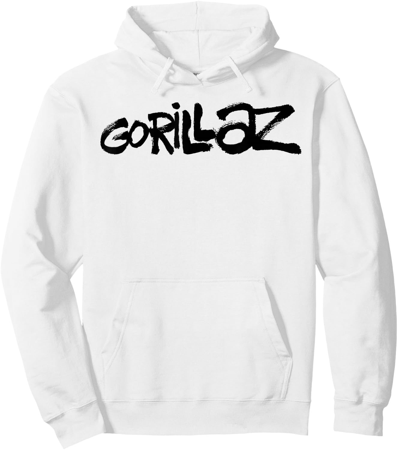 Gorillaz Black Paint Brush Logo Hoodie - Hoodie | White