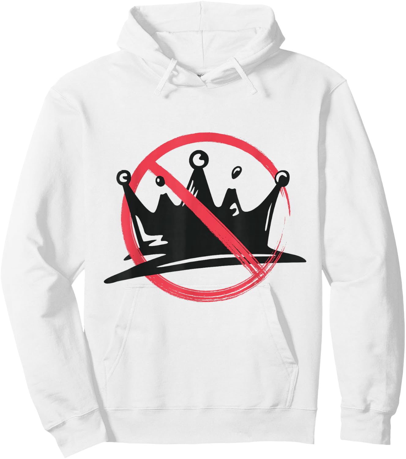 No Kings Two Sided Front Back Nope Vintage Hoodie - Hoodie | White