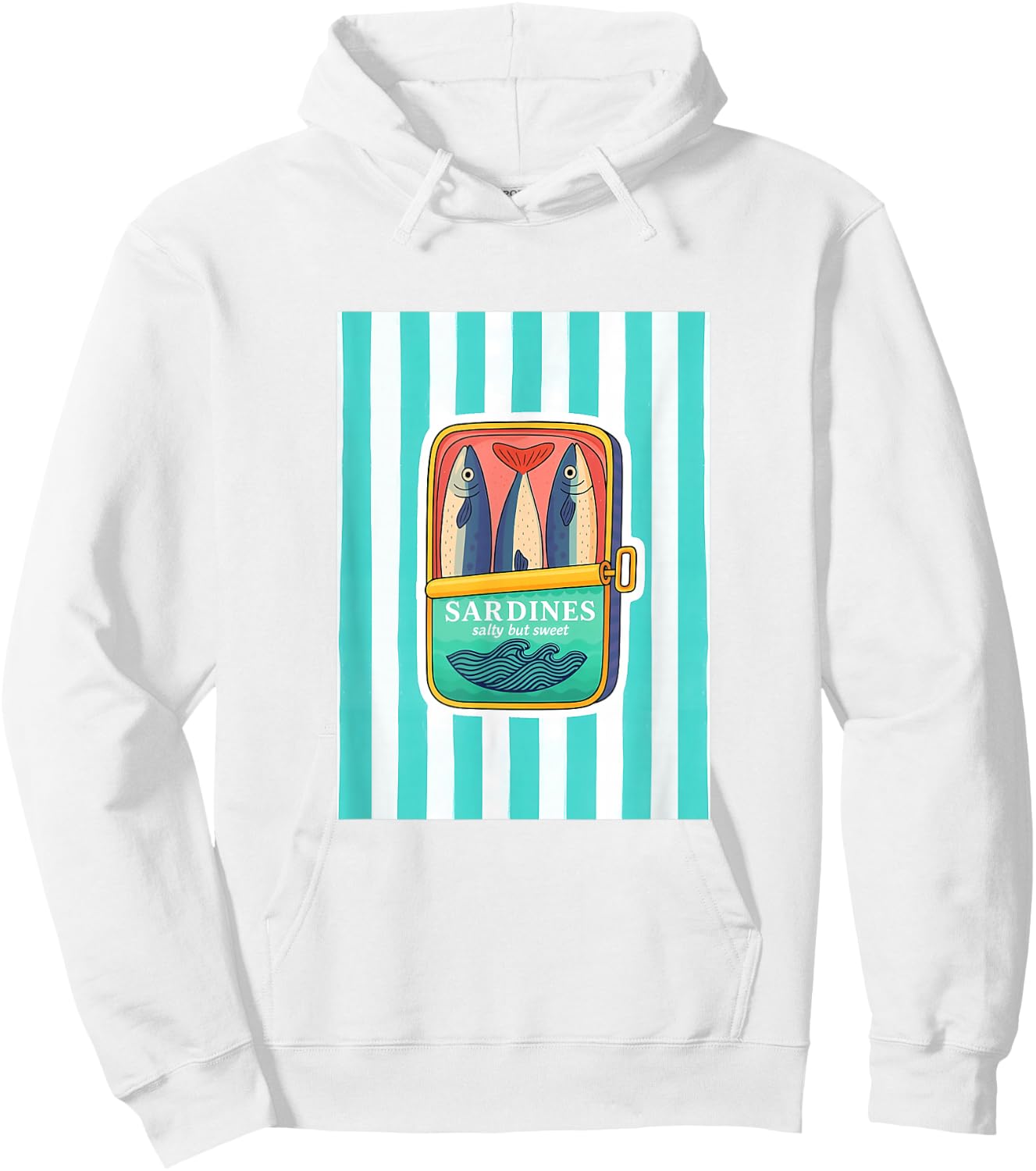 Sardines Tinned Fish Retro Graphic Summer Women Hoodie - Hoodie | White