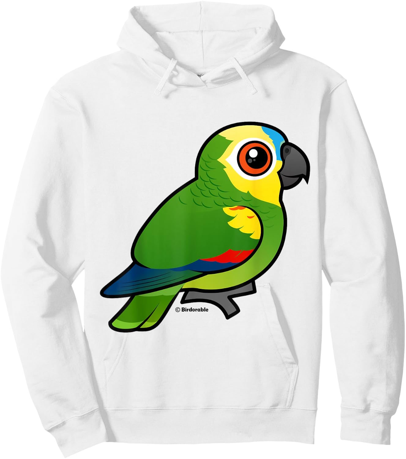 Cute Cartoon Blue-fronted Parrot Birdorable Conure Bird Hoodie - Hoodie | White