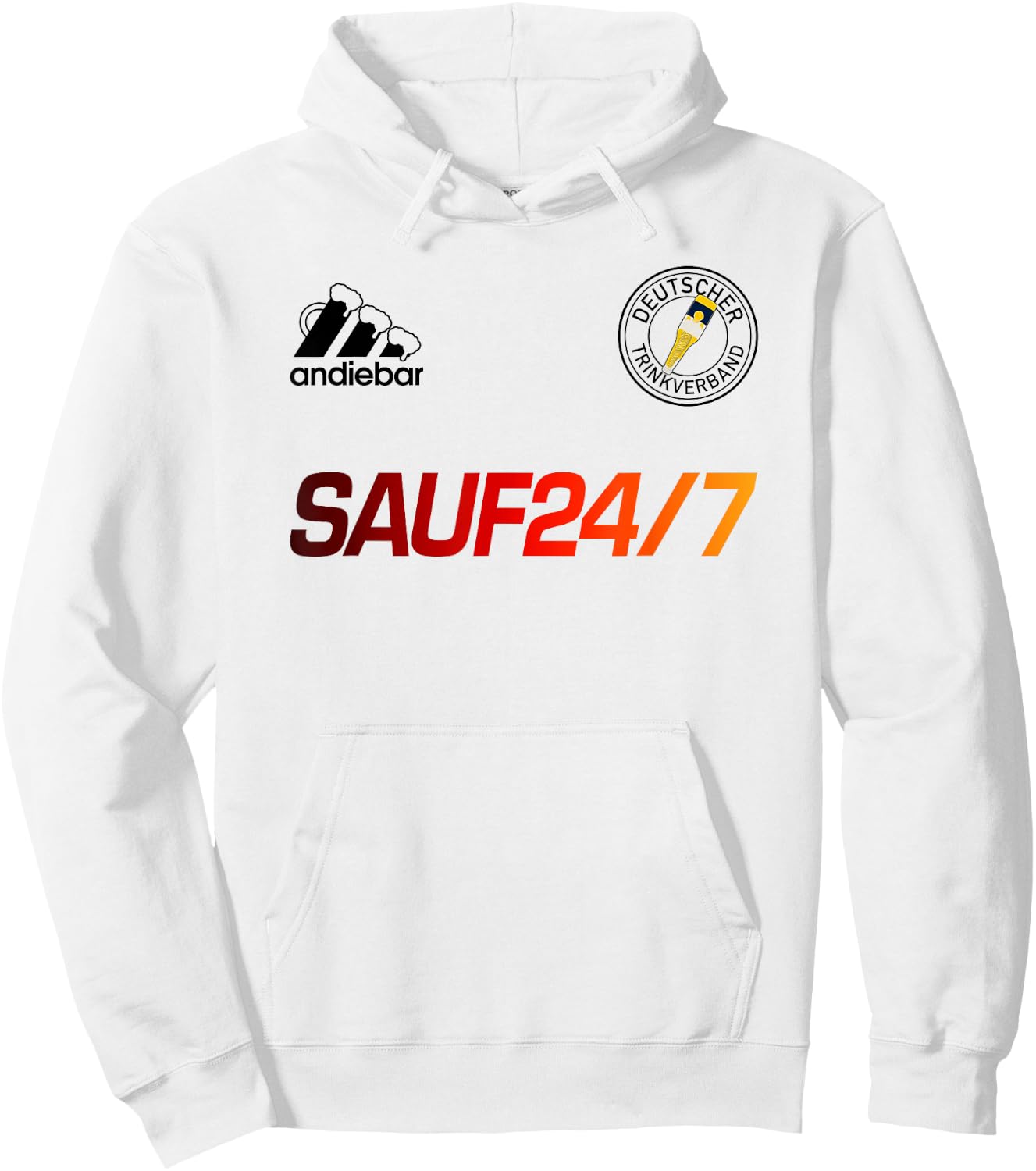 SAUF 24/7 – X Malle Jersey Germany Beer , White Hoodie - Hoodie | White