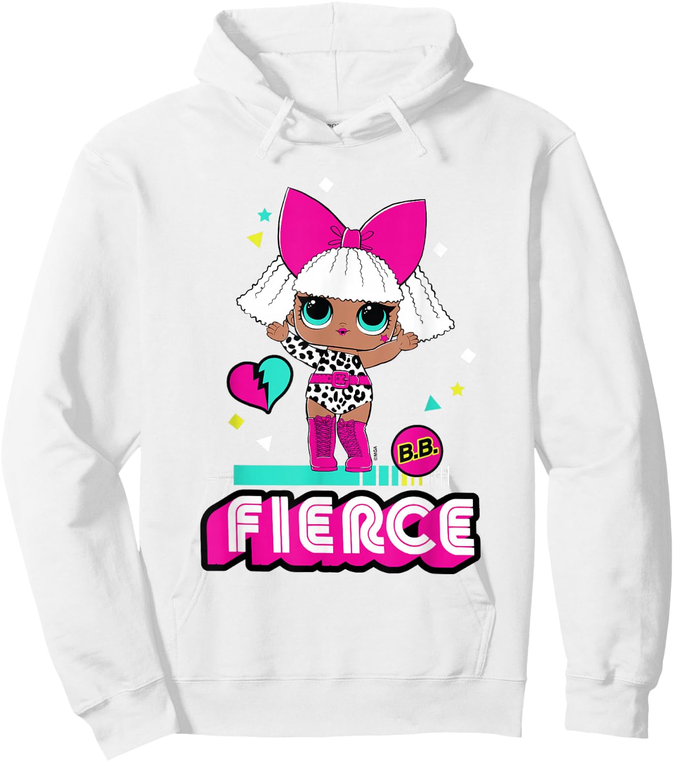LOL Surprise Cute Diva Doll Fierce Retro Big Chest Portrait Hoodie - Hoodie | White