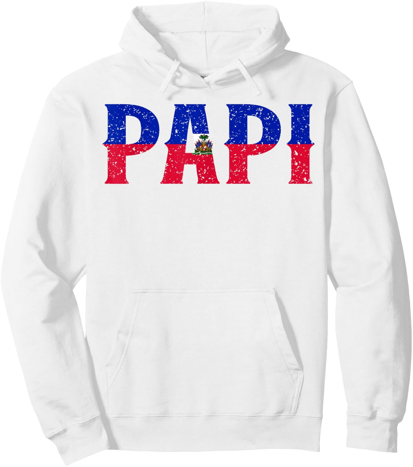 PAPI Haitian Flag Haiti Proud Father's Day Patriotic Pride Hoodie - Hoodie | White