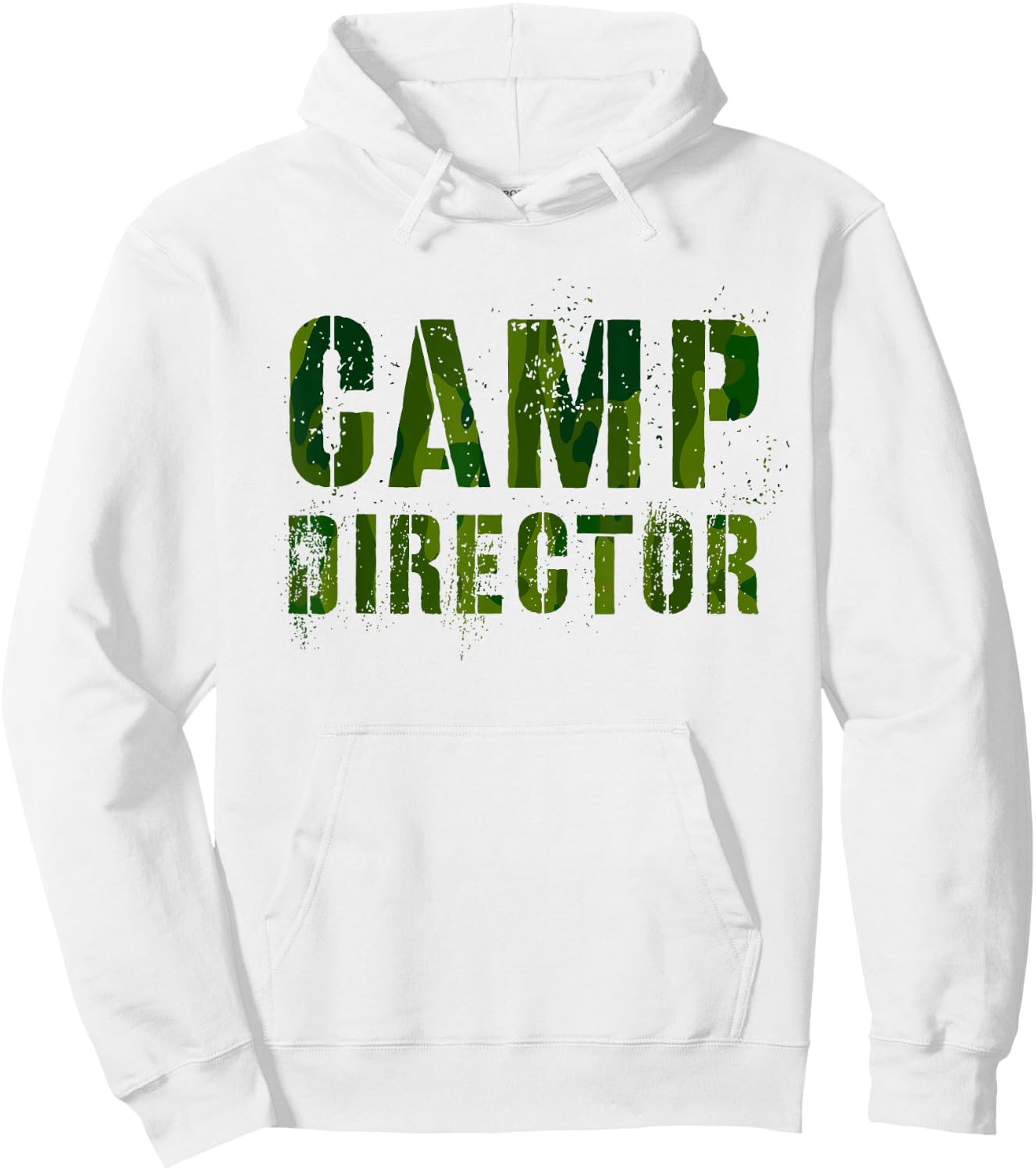 Camo CAMP DIRECTOR Camping Host Chaos Coordinator Crew CEO Hoodie - Hoodie | White