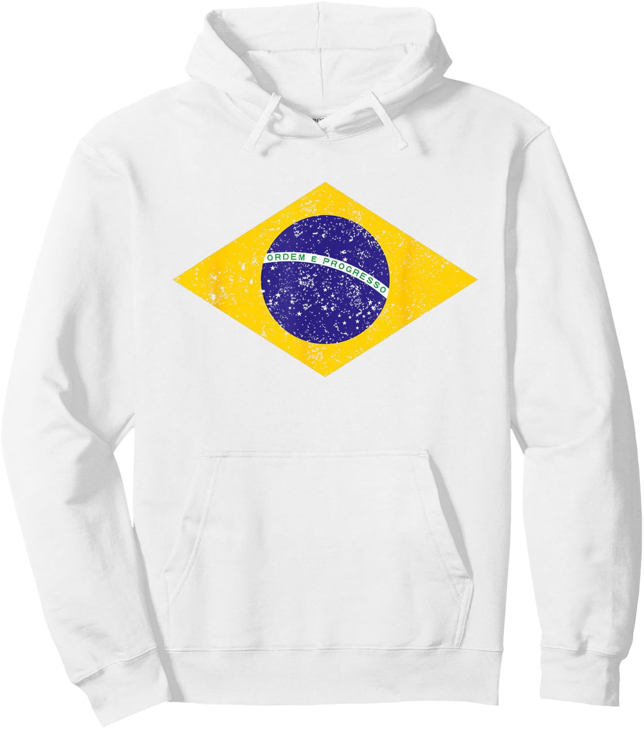 Vintage Brasil Brazil Flag - Brazilian Flag Men Women Kids Hoodie - Hoodie | White