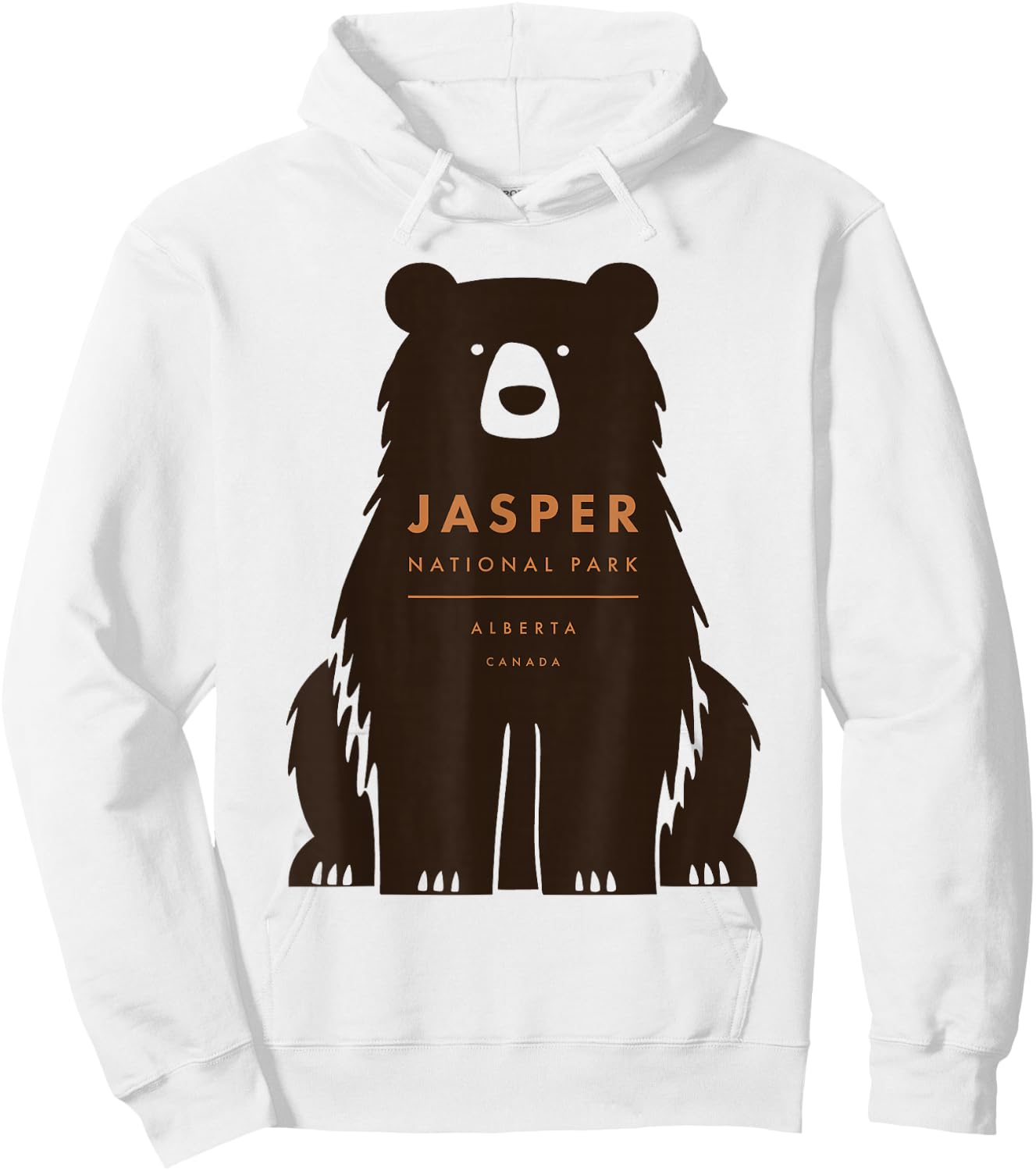 Jasper National Park Alberta Canada Retro Vintage Bear Hoodie - Hoodie | White
