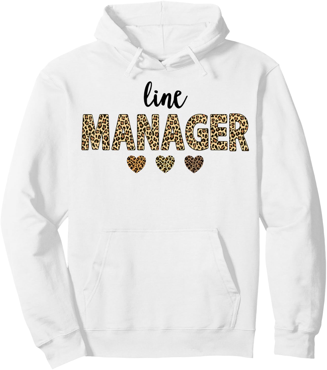 line Manager Leopard Hearts Team Squad Matching Hoodie - Hoodie | White