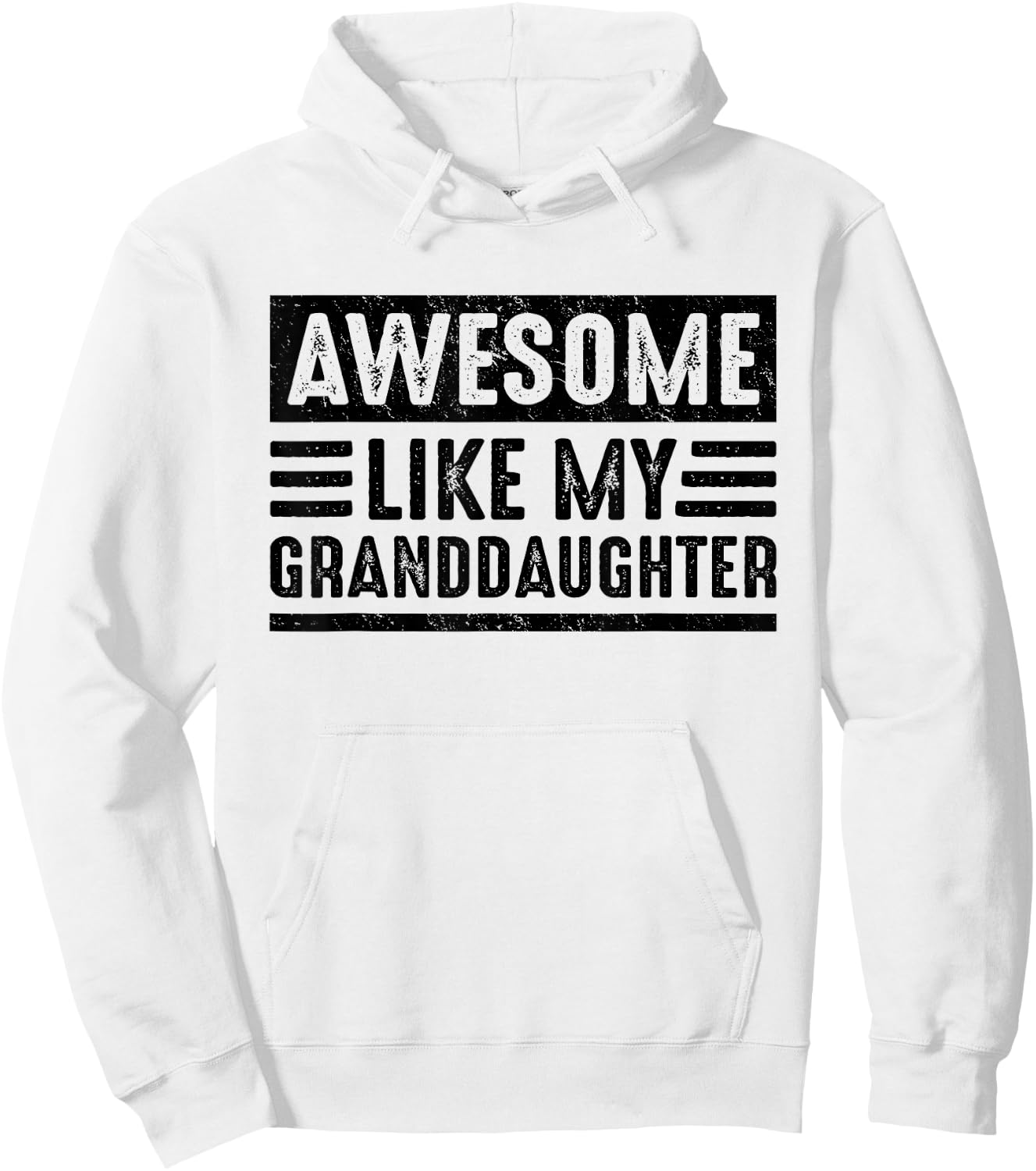 Awesome Like My Granddaughter Funny Grandpa Grandma Hoodie - Hoodie | White