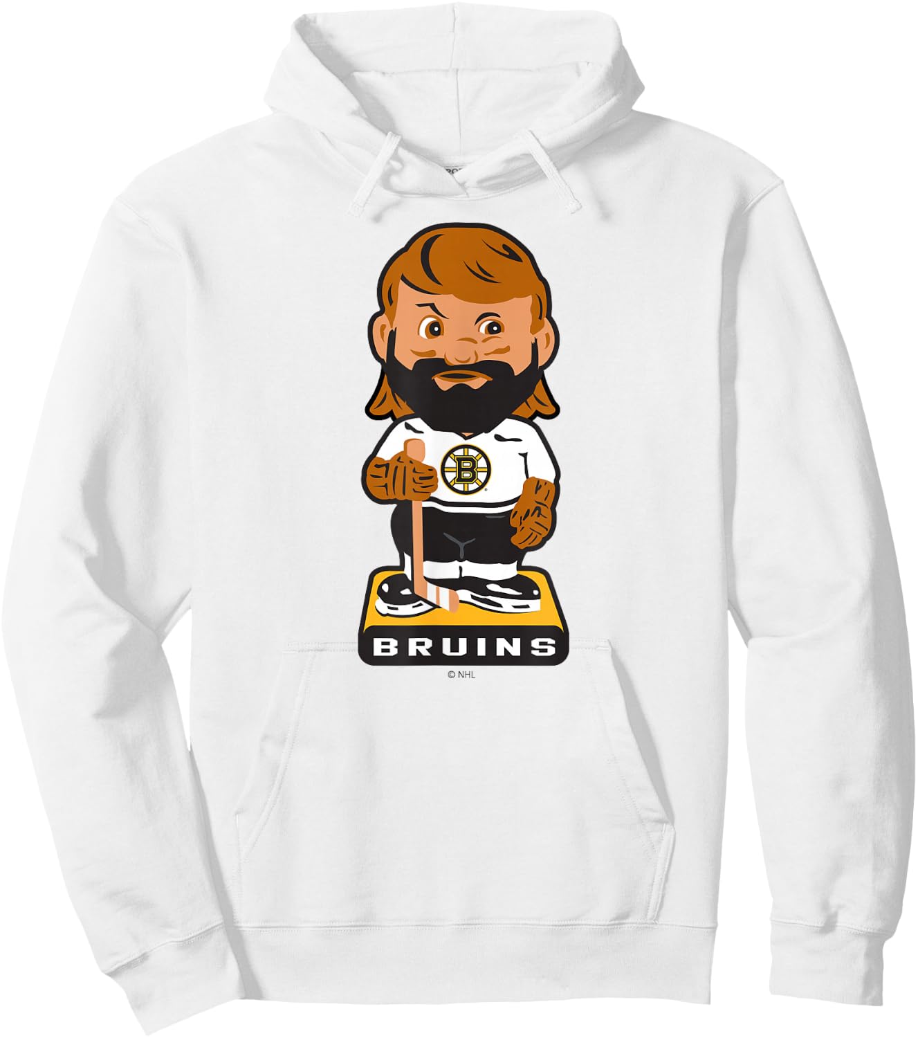 Boston Bruins Bobblehead Gray Officially Licensed Hoodie - Hoodie | White
