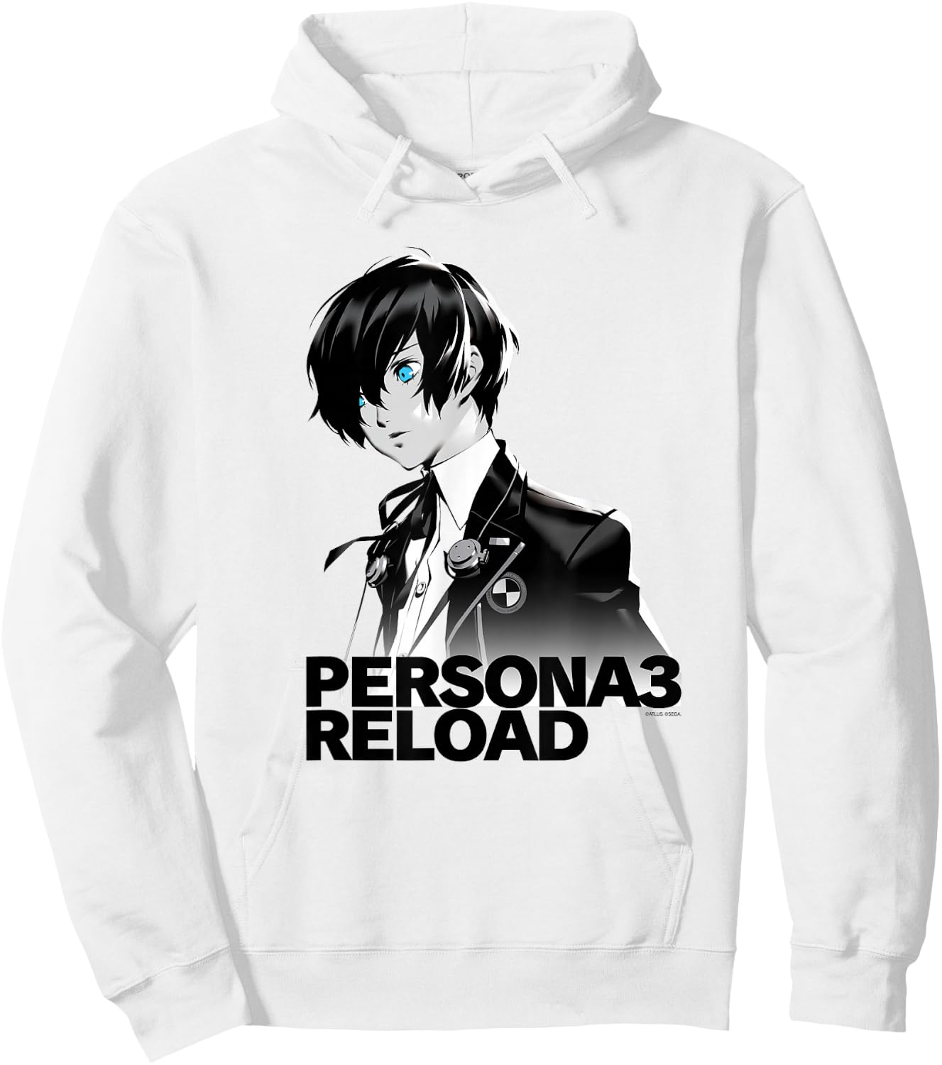 Persona 3 Reload Protagonist Status Screen Image (Lt) ATLUS Hoodie - Hoodie | White