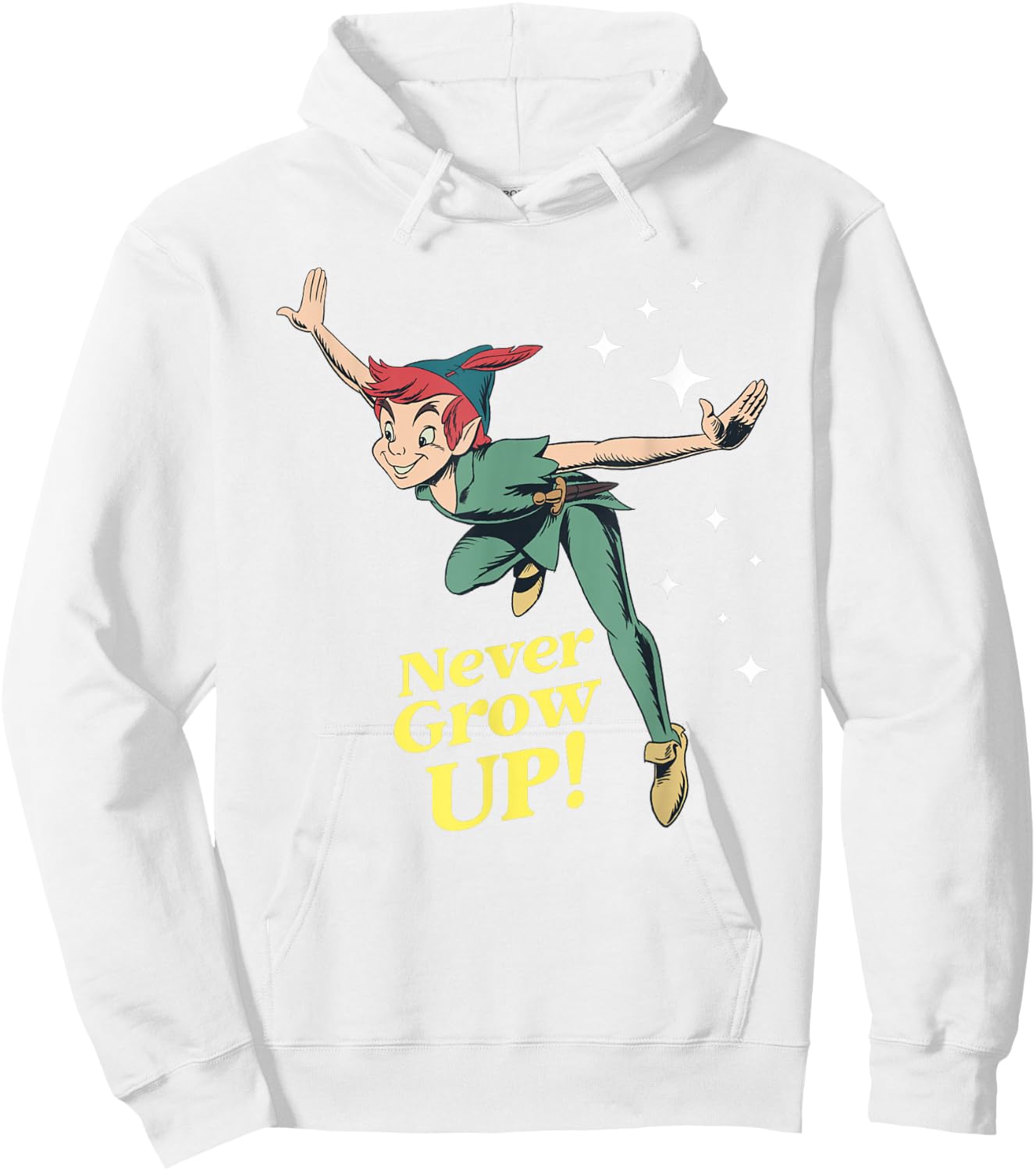 Peter Pan Never Grow Up! Hoodie - Hoodie | White