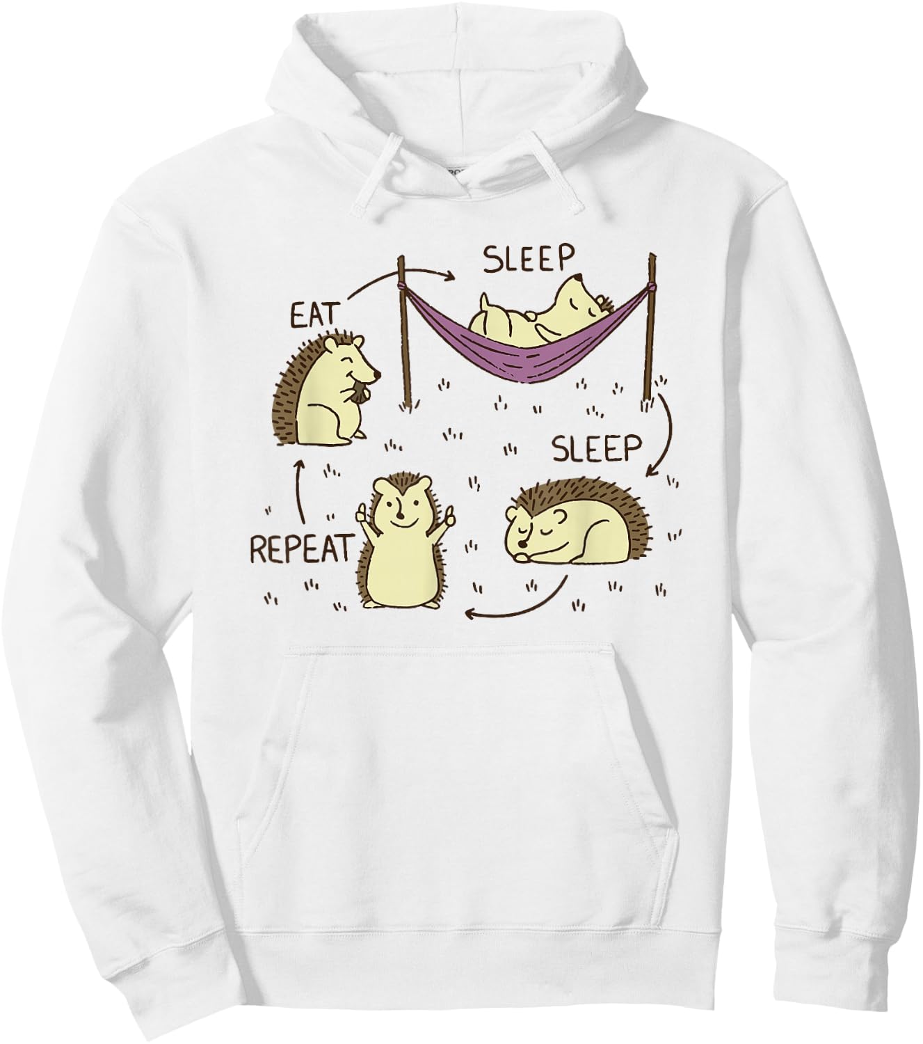 Hedgehog cute Hedgehogs Hoodie - Hoodie | White