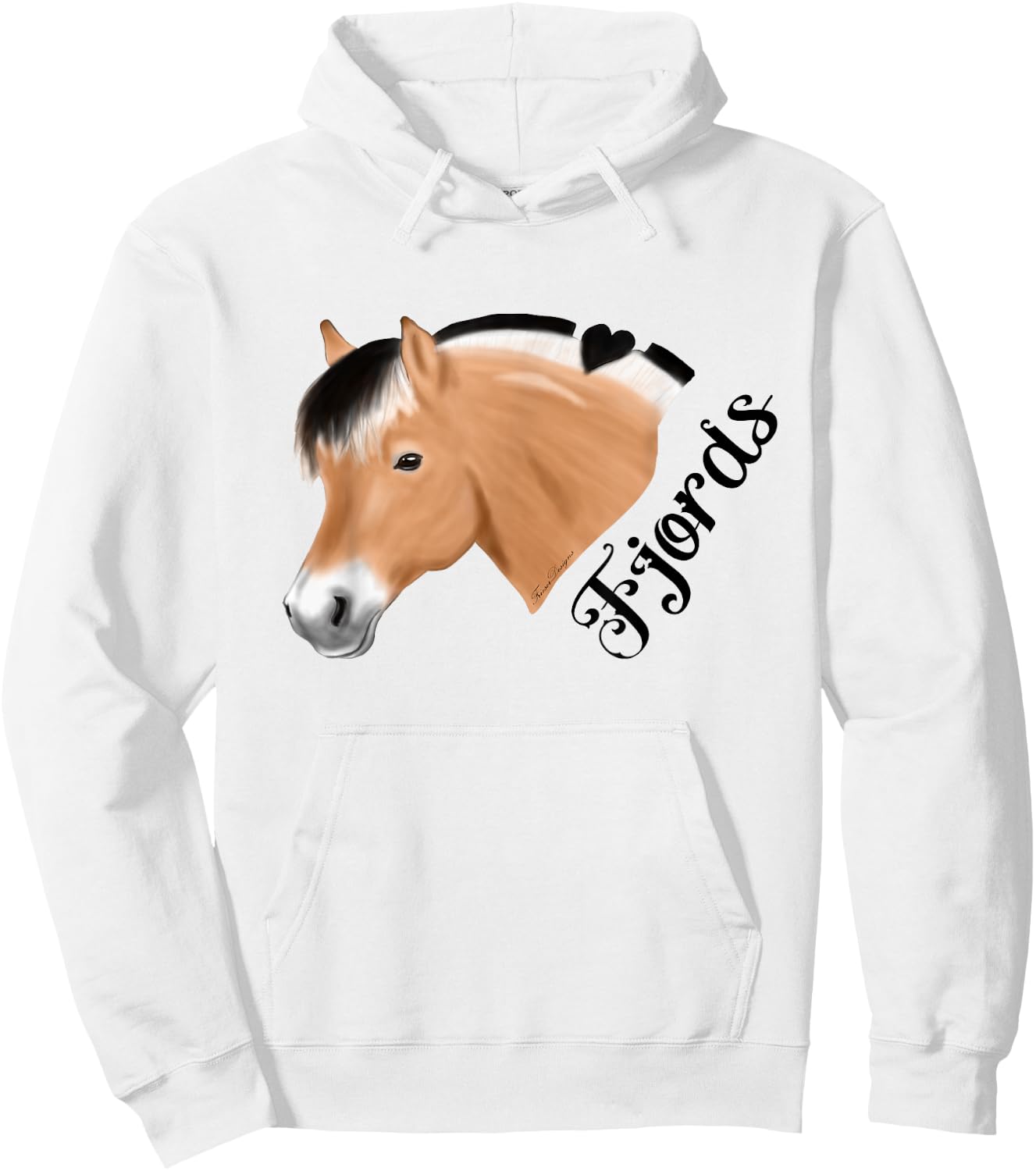 Norwegian Fjord Horse Fjords Light Rider , White, s Hoodie - Hoodie | White