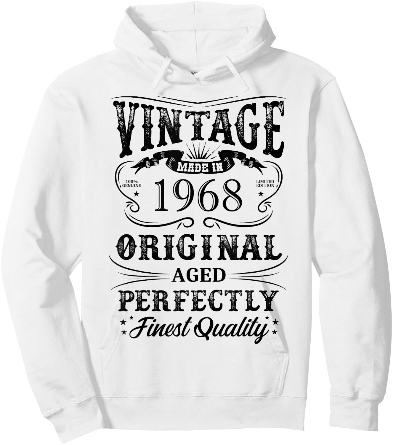 1968 Vintage To Perfection Matured Vintage Made In 1968 , gray Hoodie - Hoodie | White