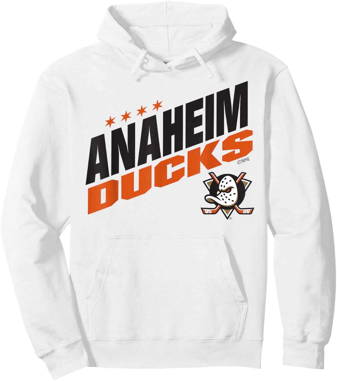 Anaheim Ducks Fuel Officially Licensed Grey Modern NHL Team Logo Hoodie - Hoodie | White