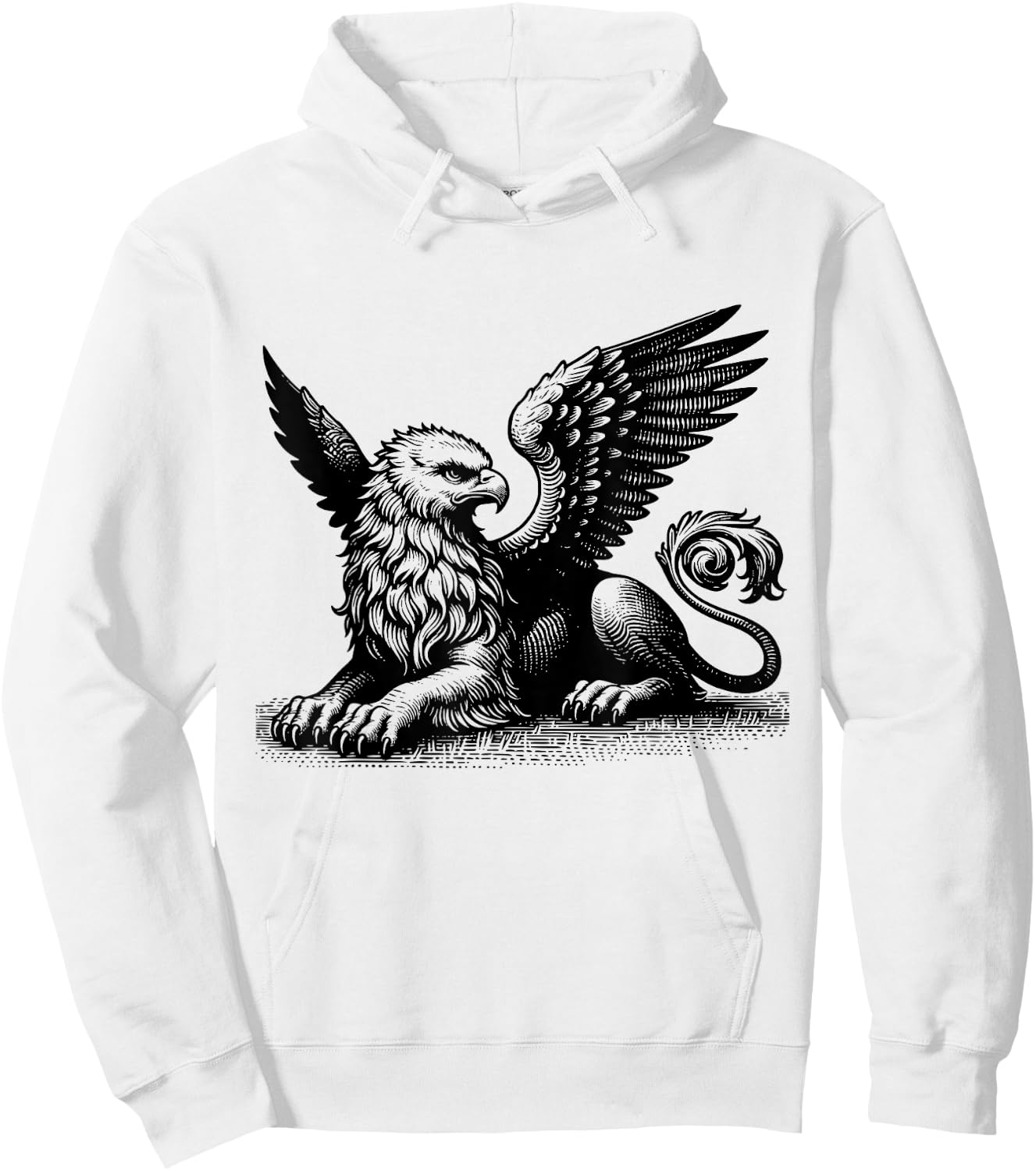 Retro Vintage Griffin Cute Silhouette Legendary Griffin Hoodie - Hoodie | White