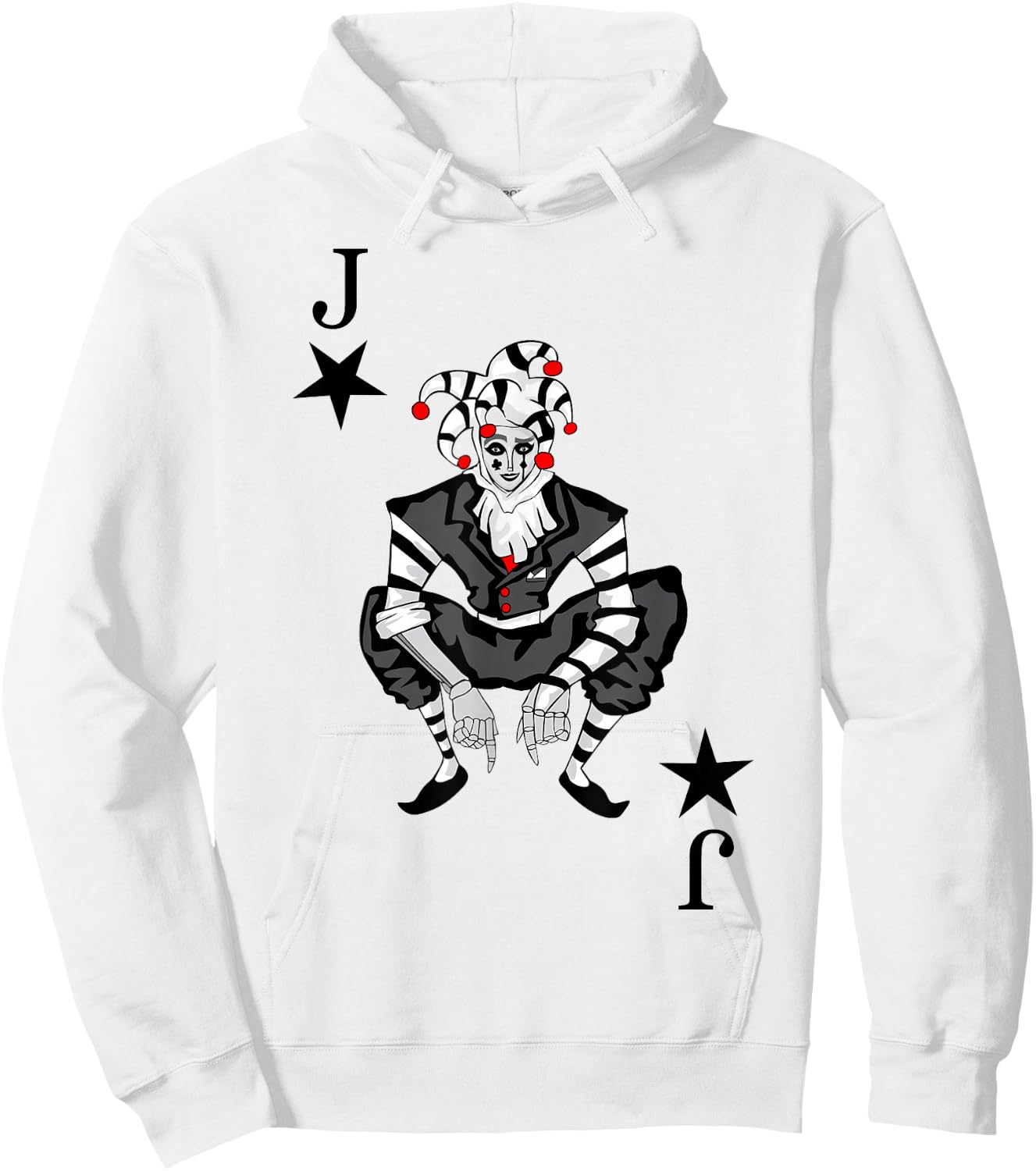 Playing Card Joker Card Rummy Carnival Costume Jester , White Hoodie - Hoodie | White