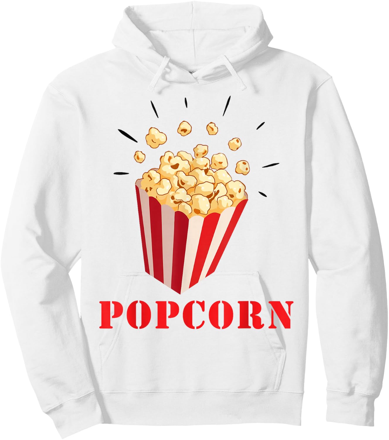 Retro Popcorn Costume Fancy Dress for Carnival , White Hoodie - Hoodie | White