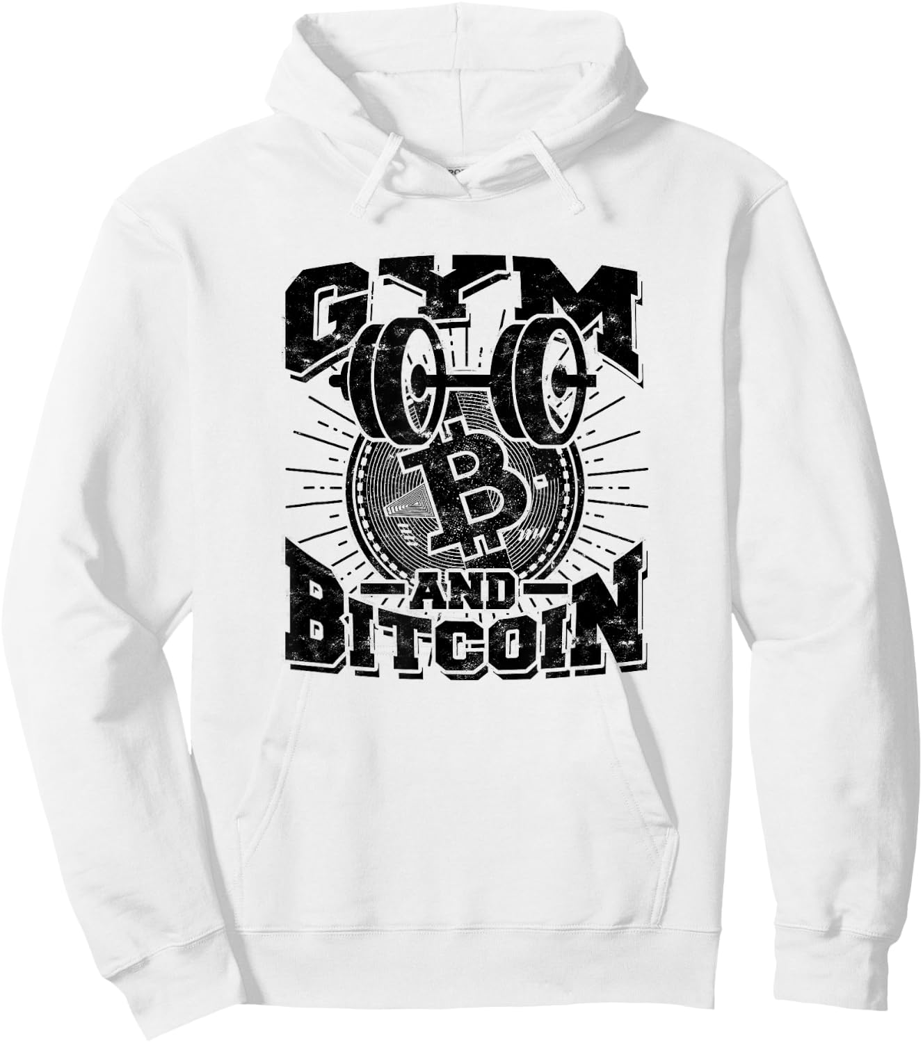 Gym and bitcoin – Btc, Crypto, blockchain trading Hoodie - Hoodie | White