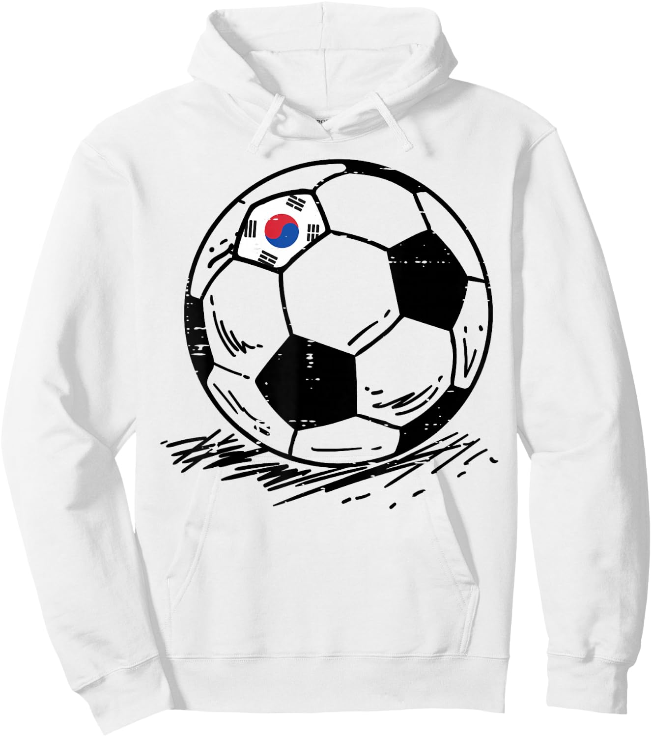 South Korea Flag Soccer Ball Football Fan Men Women Kids Hoodie - Hoodie | White