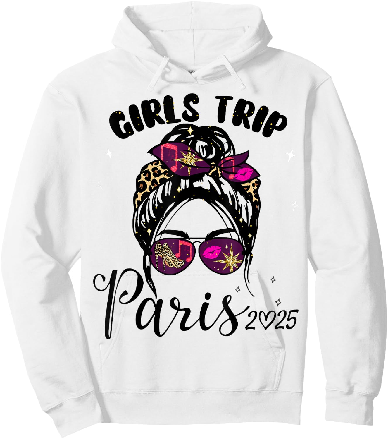 Girls Trip Paris 2025 Shirts Weekend Birthday Squad Hoodie - Hoodie | White
