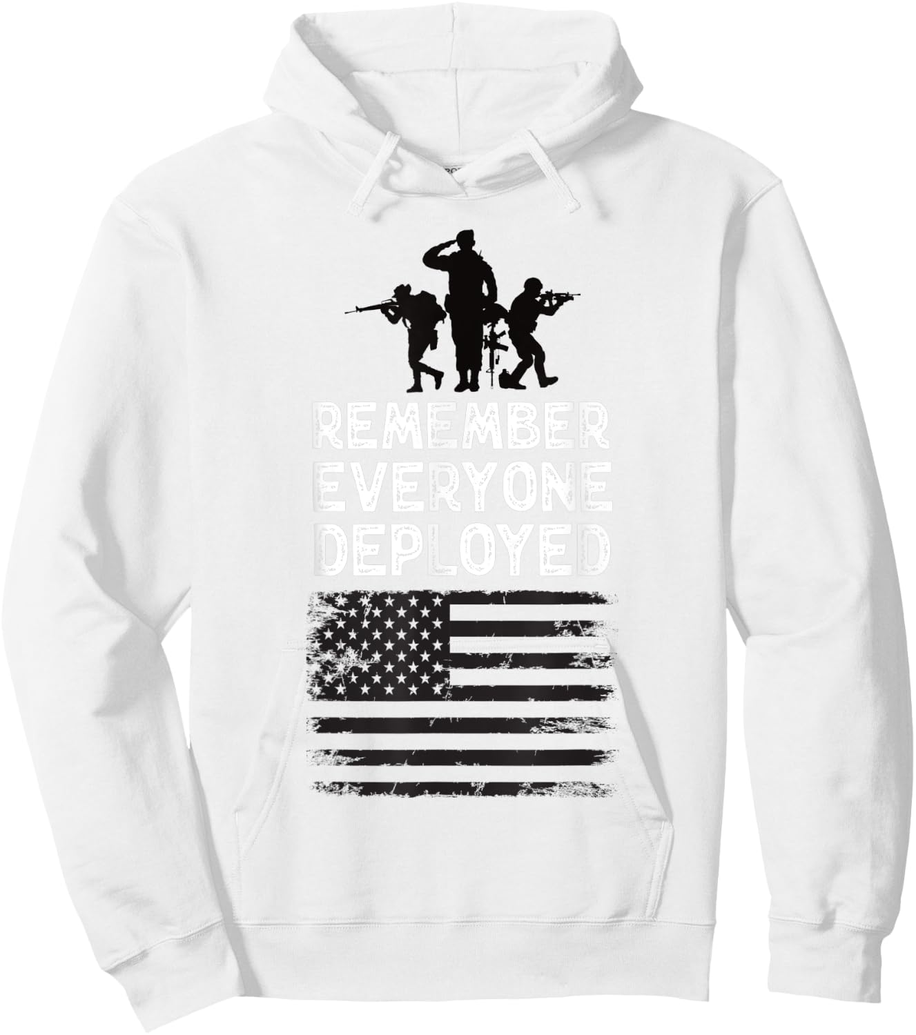 Remember Everyone Deployed Red Friday Military Support US Hoodie - Hoodie | White
