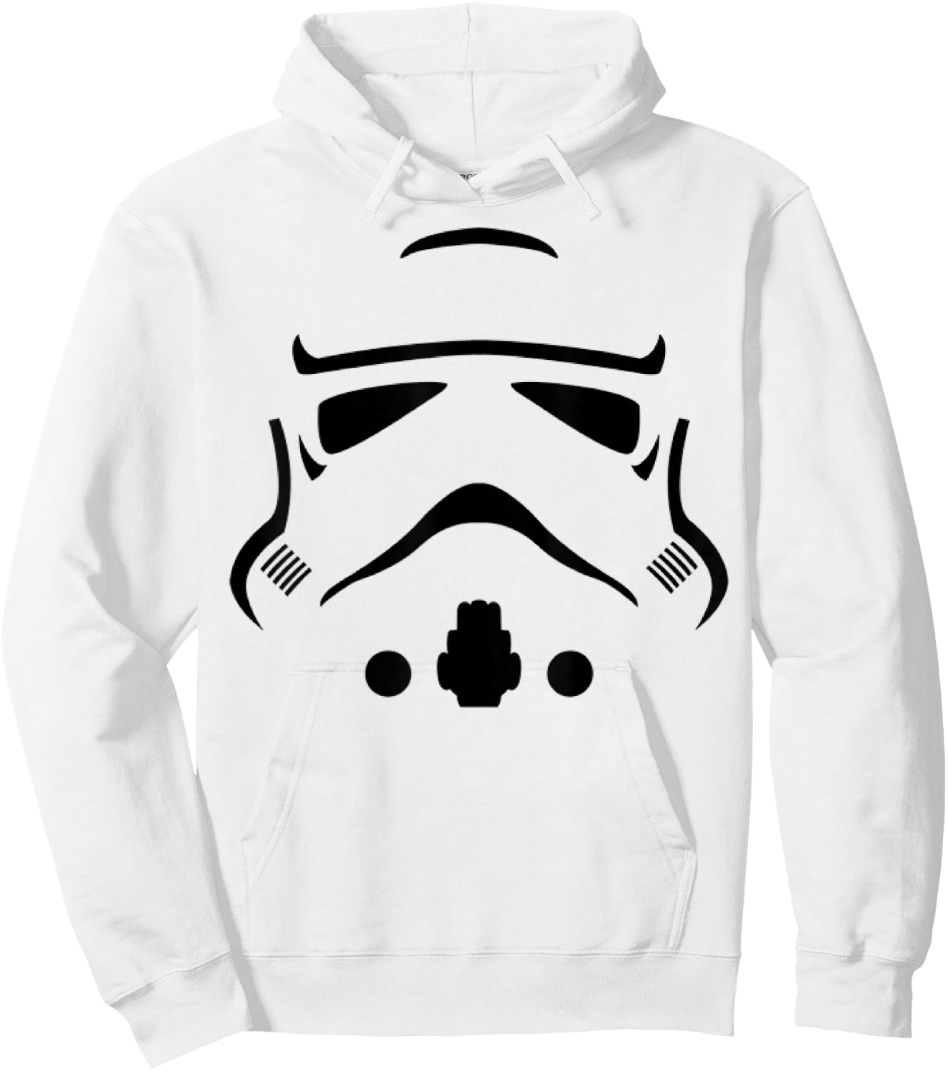 Star Wars Stormtrooper Big Face Costume Halloween Hoodie - Hoodie | White
