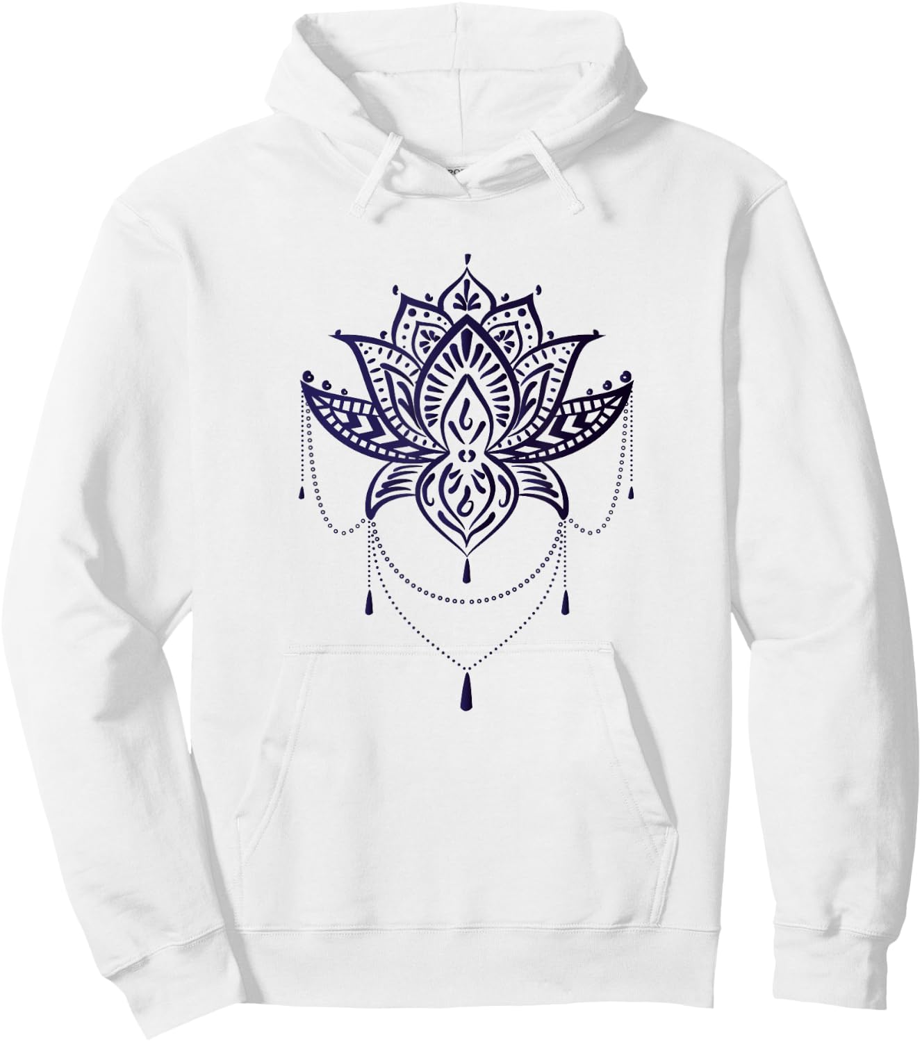 Lotus Flower Mandala Hoodie - Hoodie | White